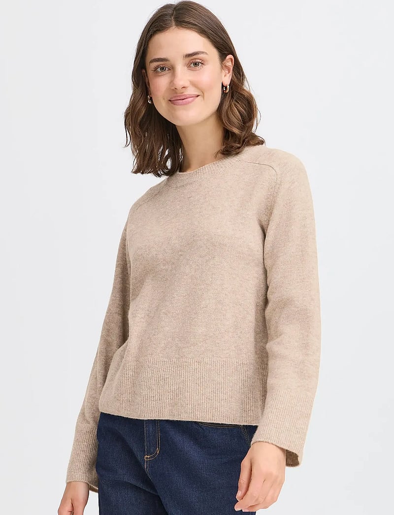 Fransa - FRNOAH PU 1 - pullover - desert taupe melange - 3