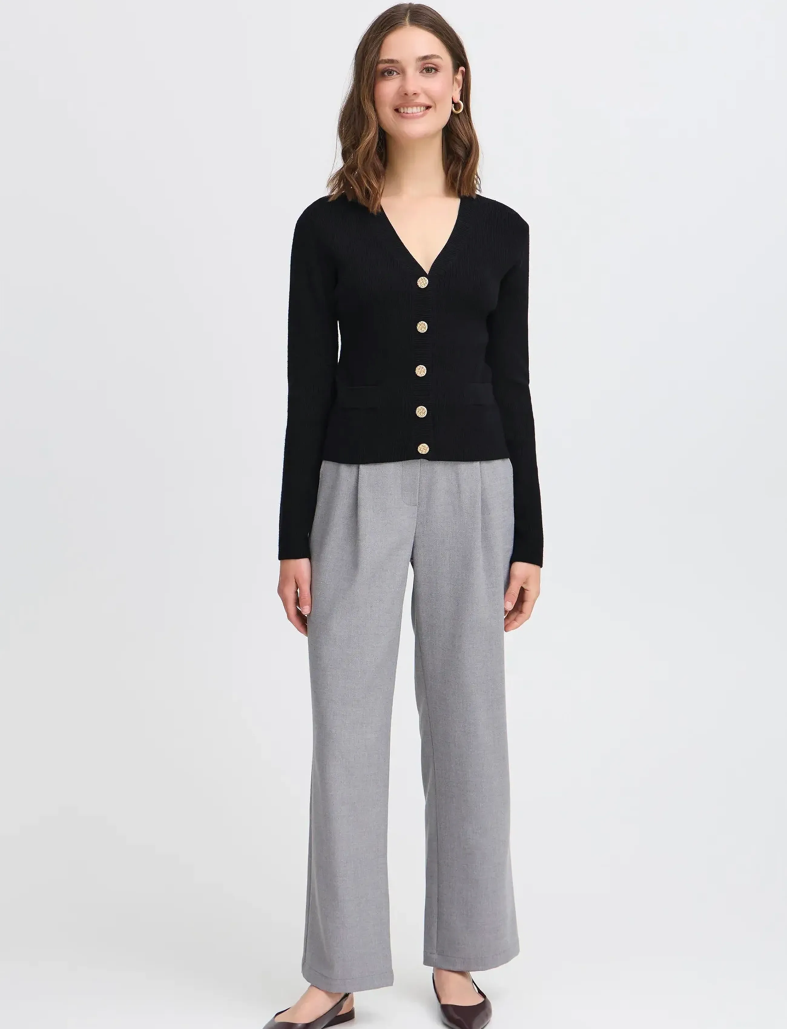 Fransa Frnovella Car 1, XXL, Black, Strik > Cardigans, Dame