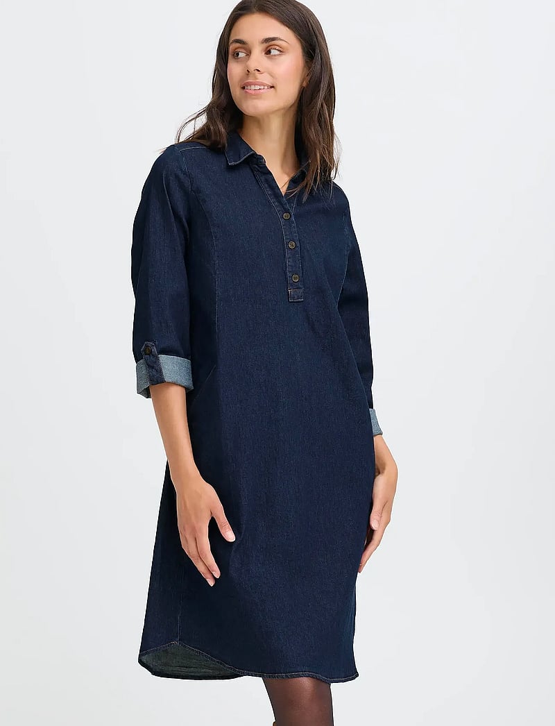 Fransa - FRCHICAGO DR 5 - skjortekjoler - raw blue denim - 3