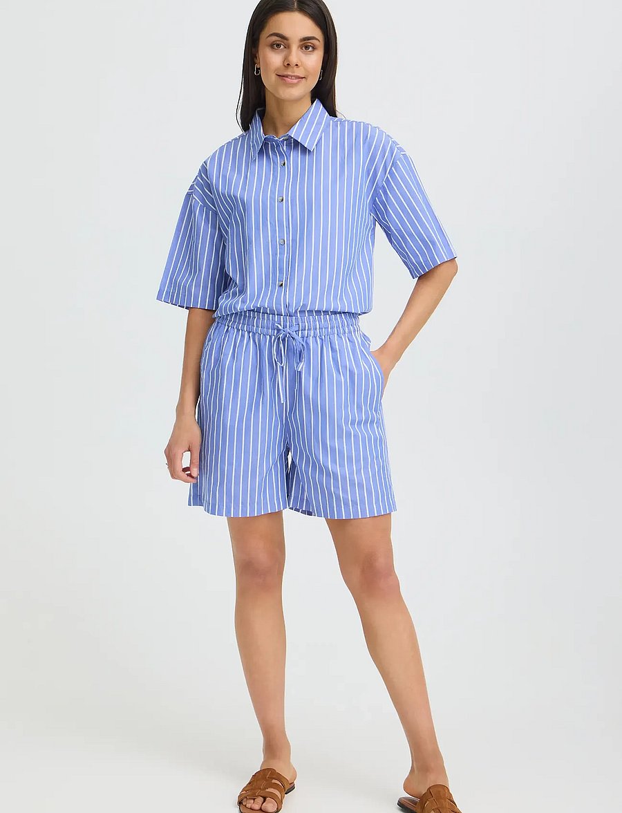 Fransa - FRBONNIE SHO 1 - casual shorts - blue art - 0