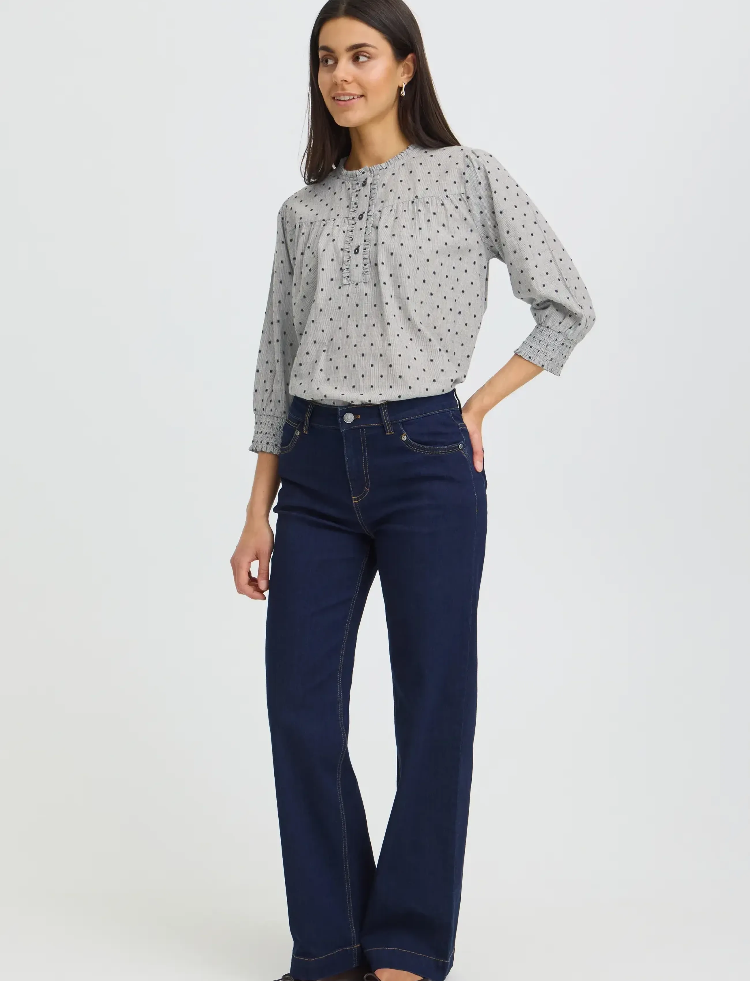 Fransa Fralexi Bl 1, M, Grey, Bluser > Langærmede, Dame