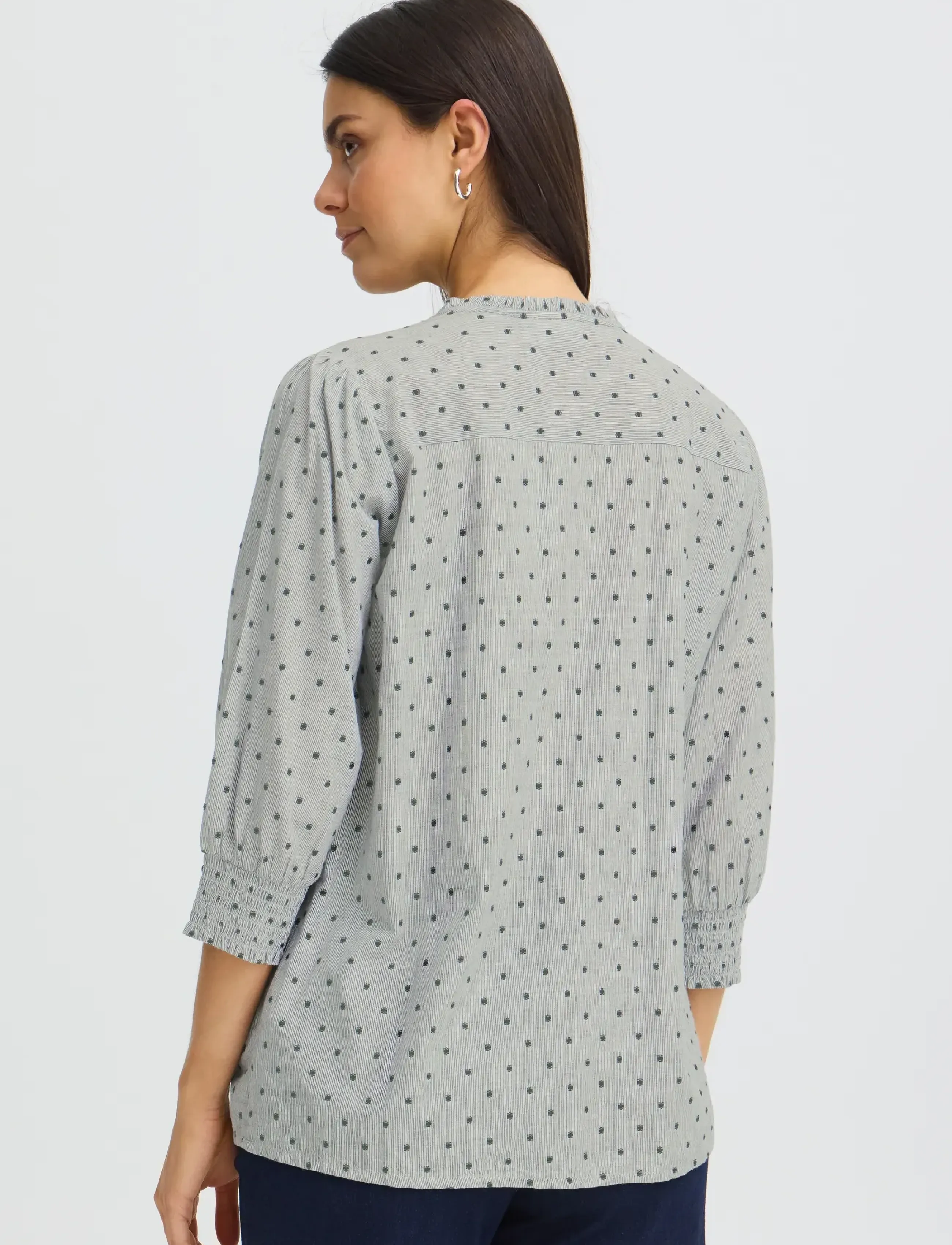 Fransa - FRALEXI BL 1 - long sleeved blouses - dusty olive mix - 4