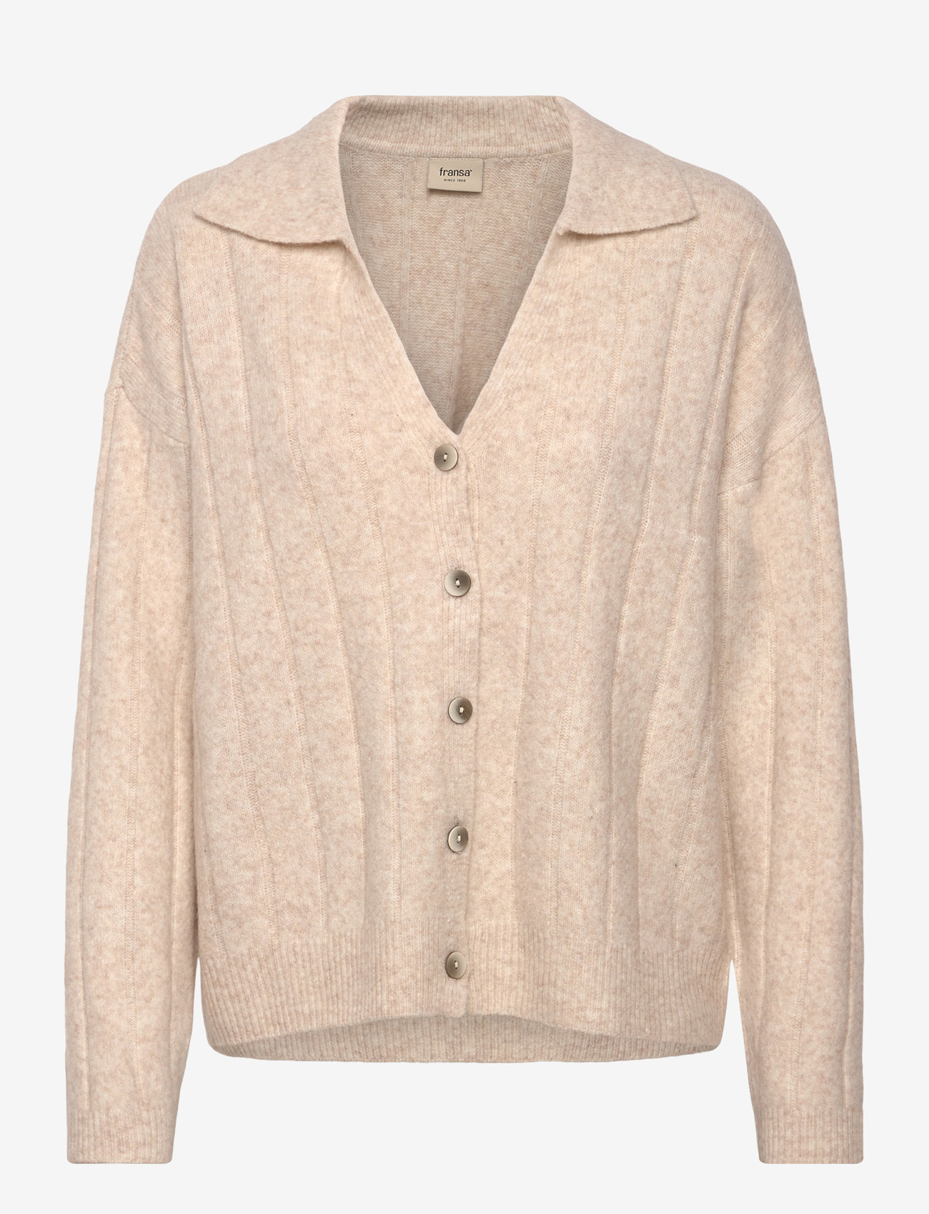 Fransa - FRNOEMI CAR 1 - neuletakit - oatmeal melange - 0