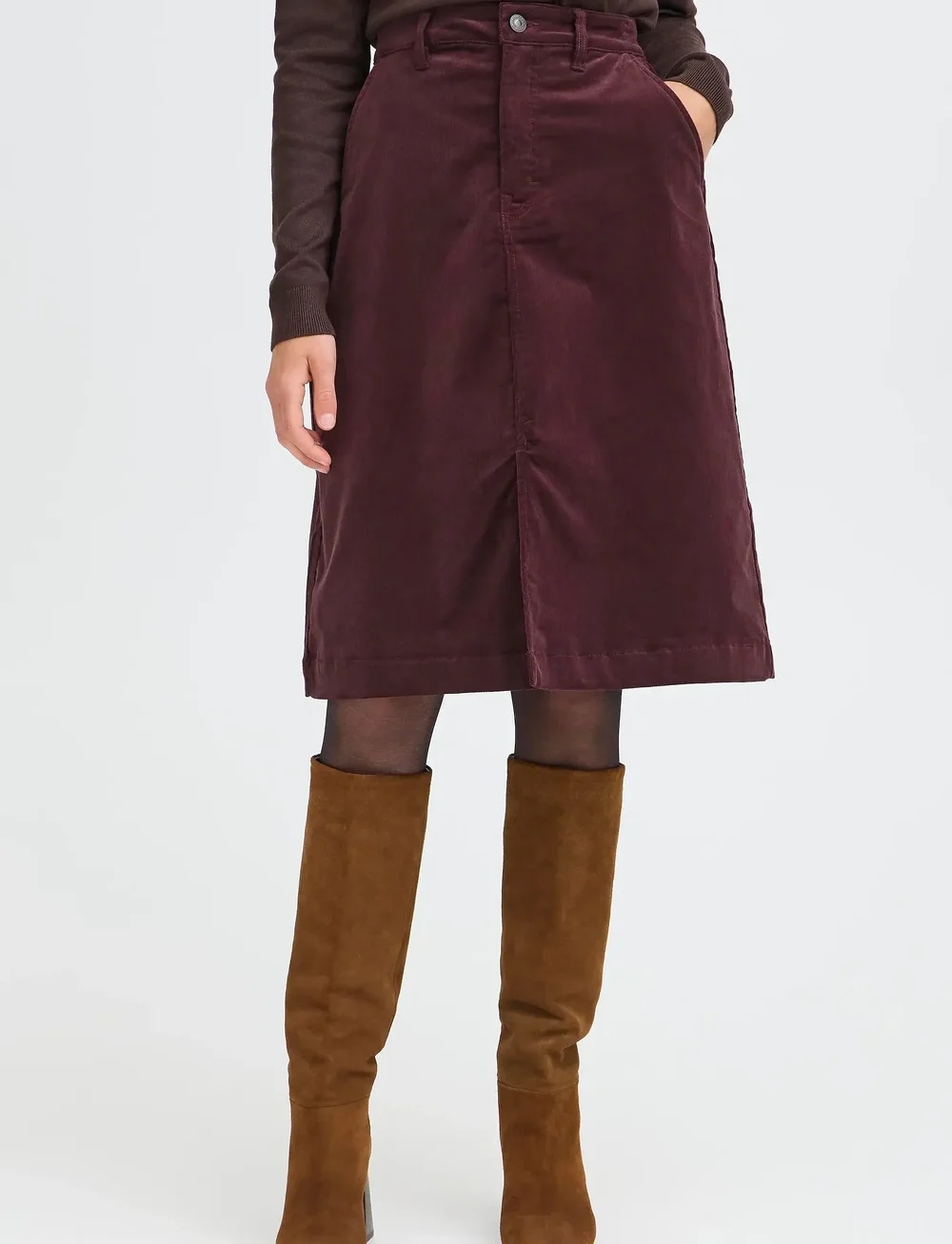 Fransa - FRTEAN SK 3 - midi skirts - fudge - 3