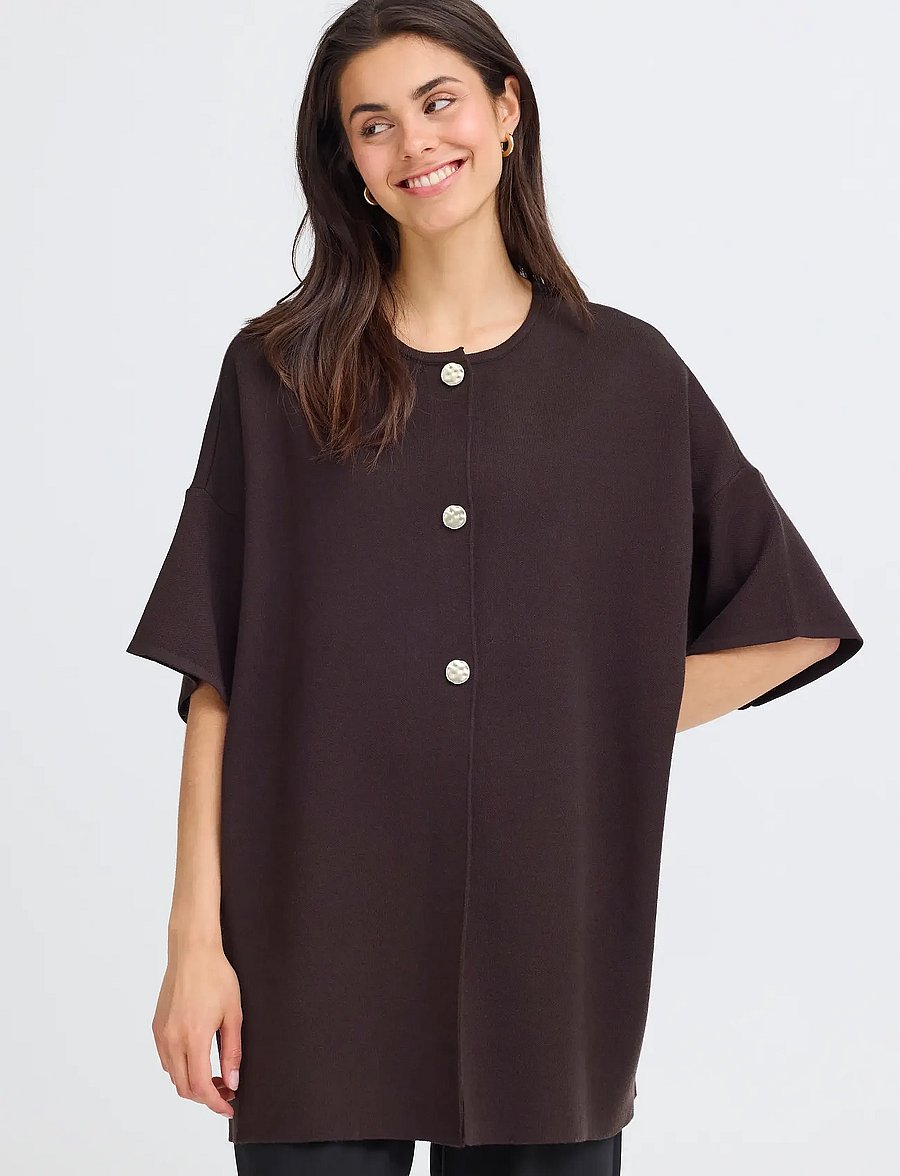 Fransa - FRSALLY CAR 5 - cardigans - chocolate torte - 3