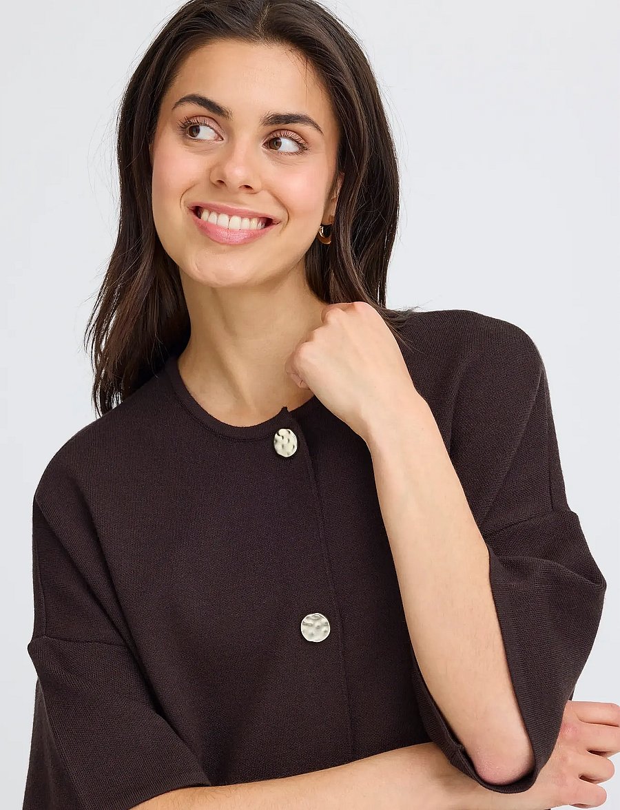 Fransa - FRSALLY CAR 5 - cardigans - chocolate torte - 5