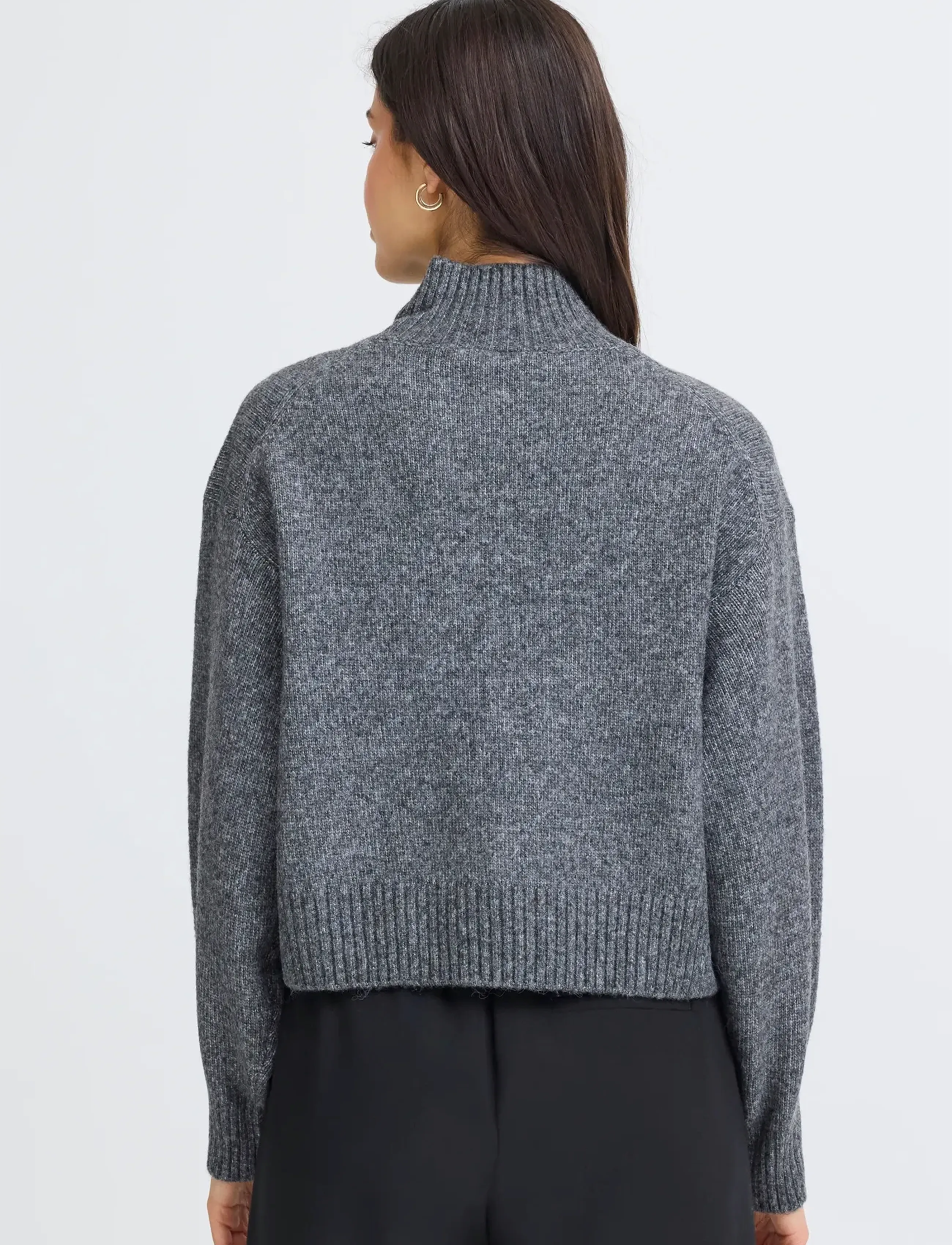 Fransa - FRGIGI PU 1 - megztiniai - gray pinstripe melange - 4