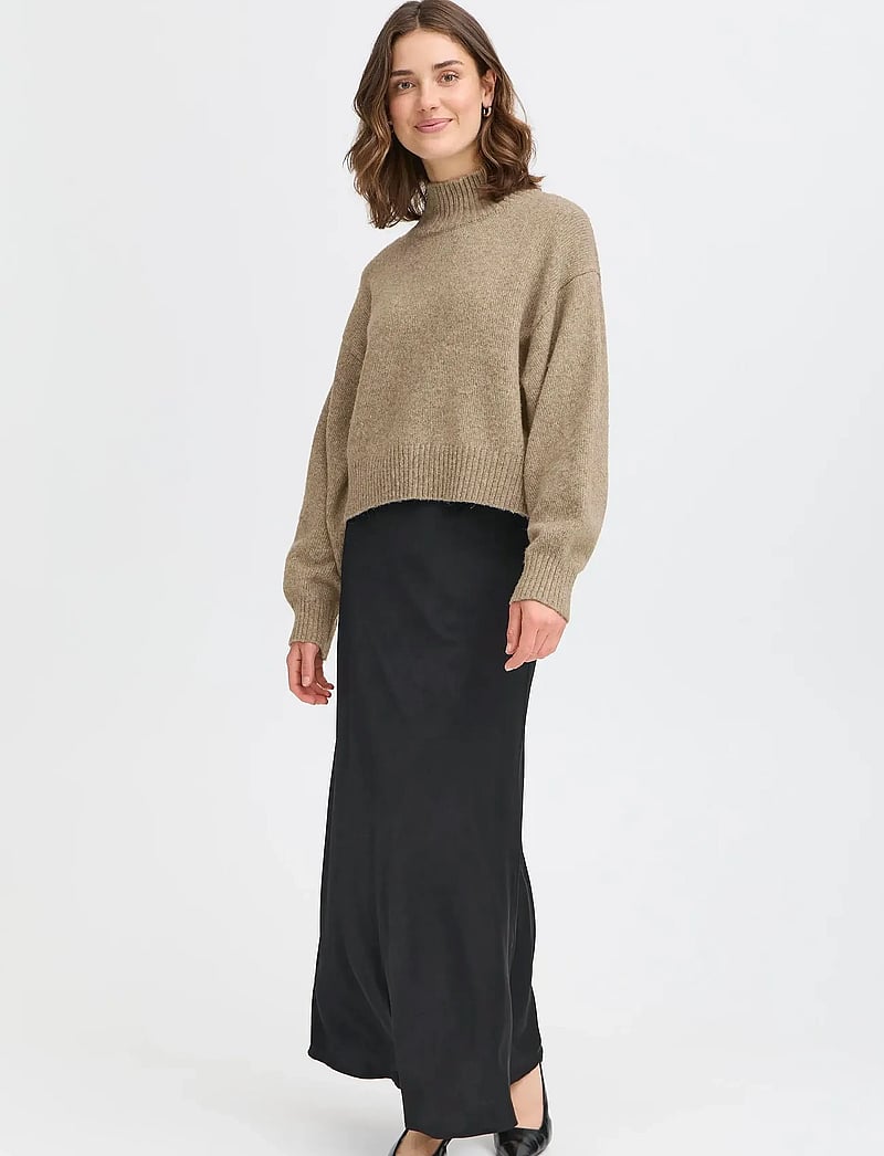 Fransa - FRGIGI PU 1 - stickade tröjor - moon rock melange - 0