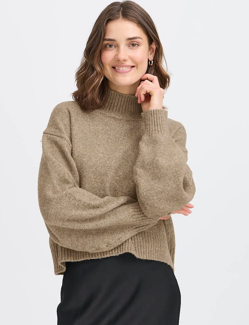 Fransa - FRGIGI PU 1 - stickade tröjor - moon rock melange - 3