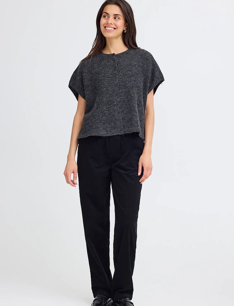 Fransa - FRSANNY CAR 5 - cardigans - charcoal gray melange - 0