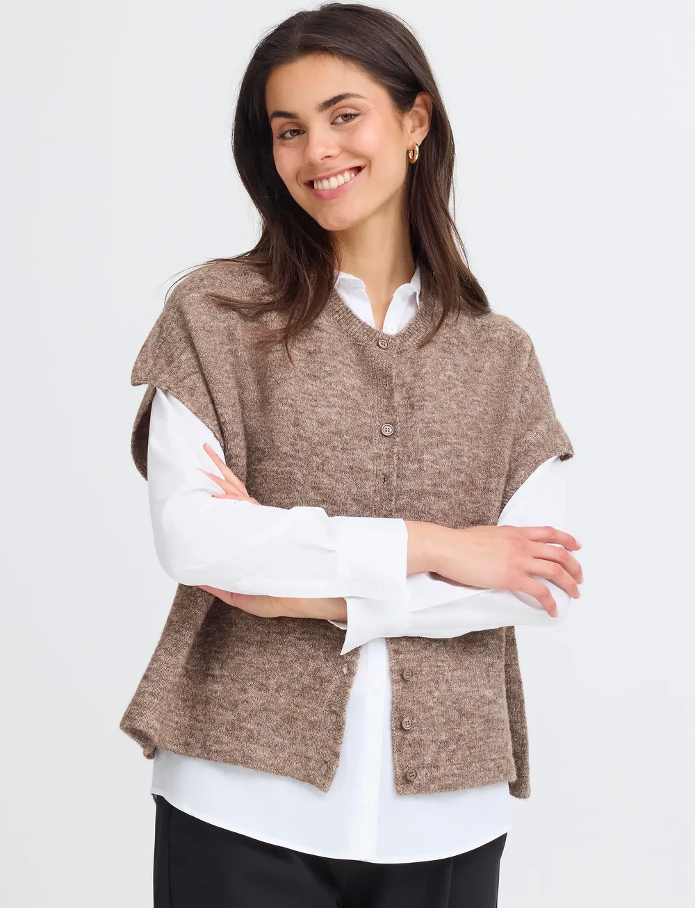 Fransa - FRSANNY CAR 5 - cardigans - cocoa melange - 3