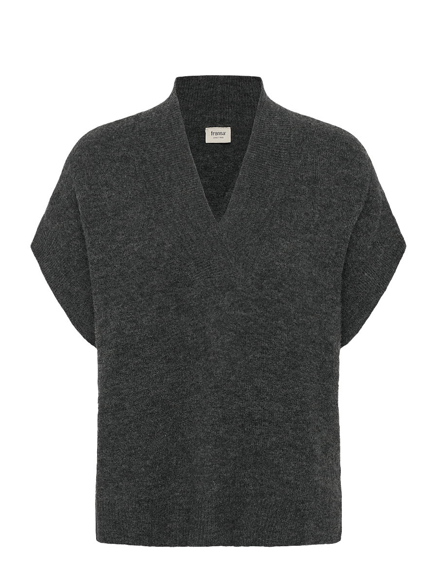 Fransa - FRSANNY WA 2 - stickade tröjor - charcoal gray melange - 1