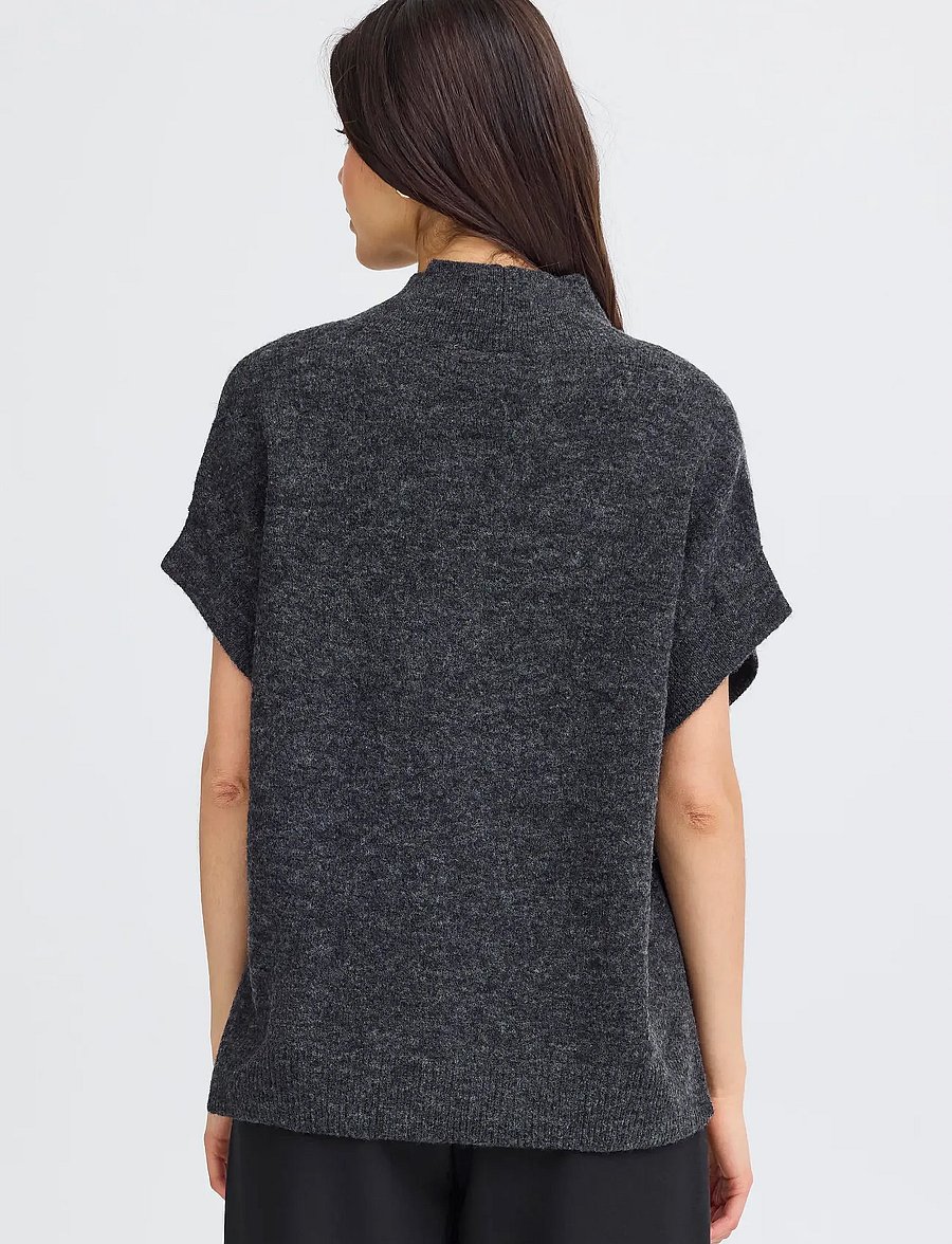 Fransa - FRSANNY WA 2 - stickade tröjor - charcoal gray melange - 4