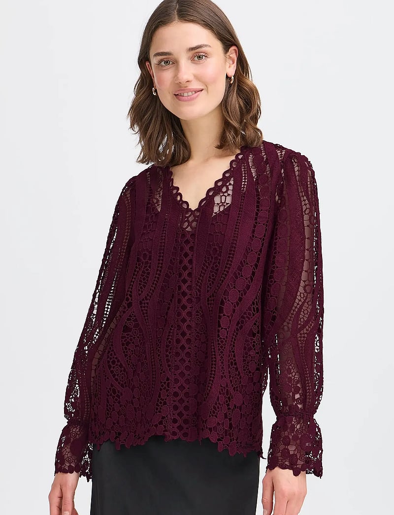 Fransa - FRBELLE BL 2 - långärmade blusar - fudge - 5