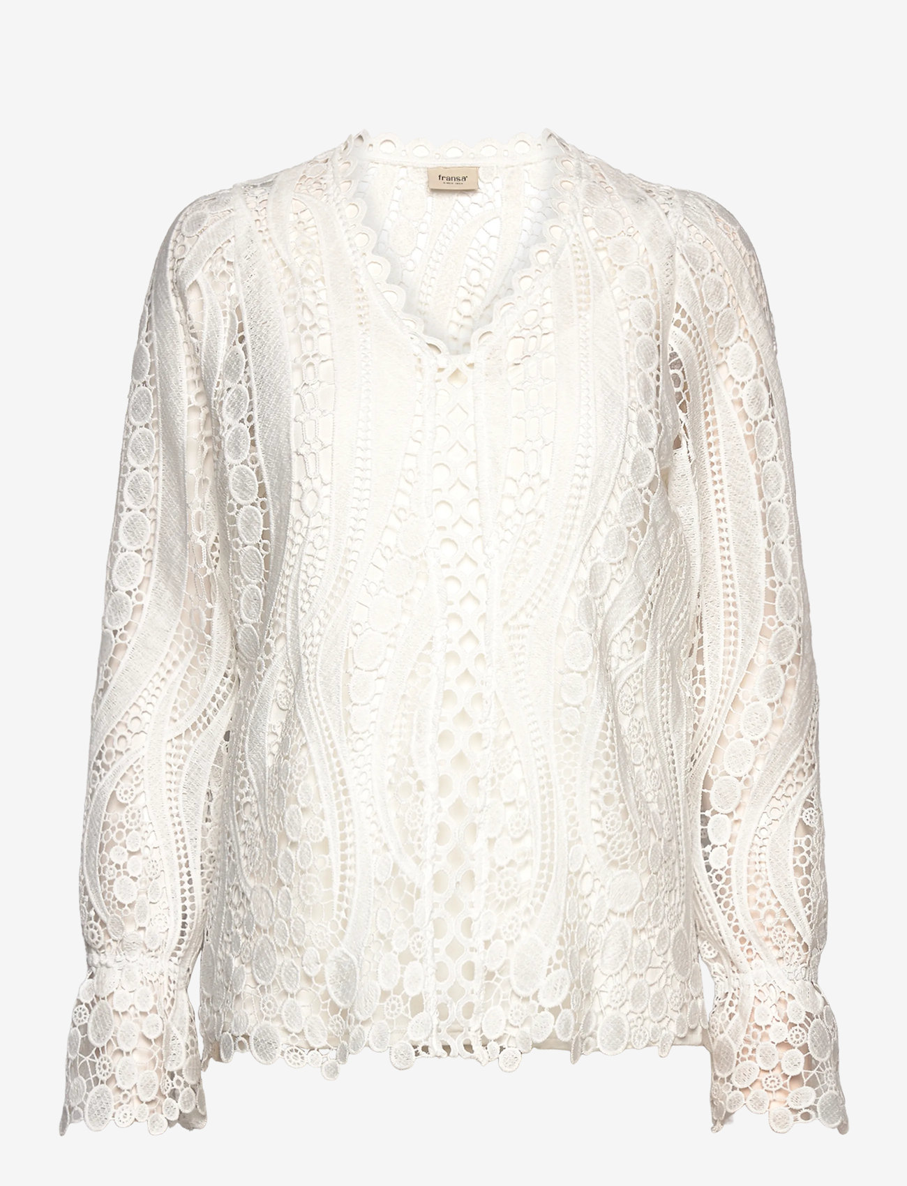 Fransa - FRBELLE BL 2 - blūzes ar garām piedurknēm - whisper white - 1