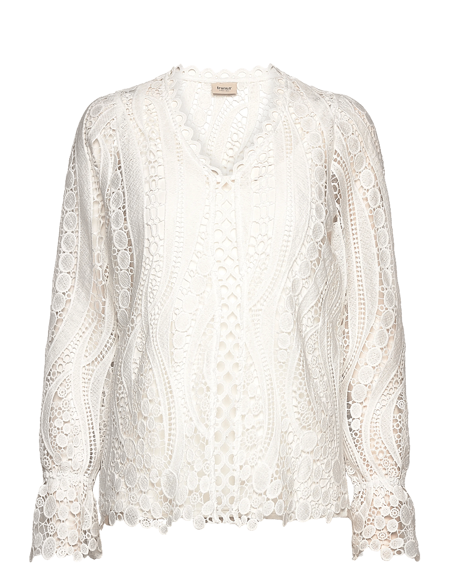 Fransa - FRBELLE BL 2 - long sleeved blouses - whisper white - 1