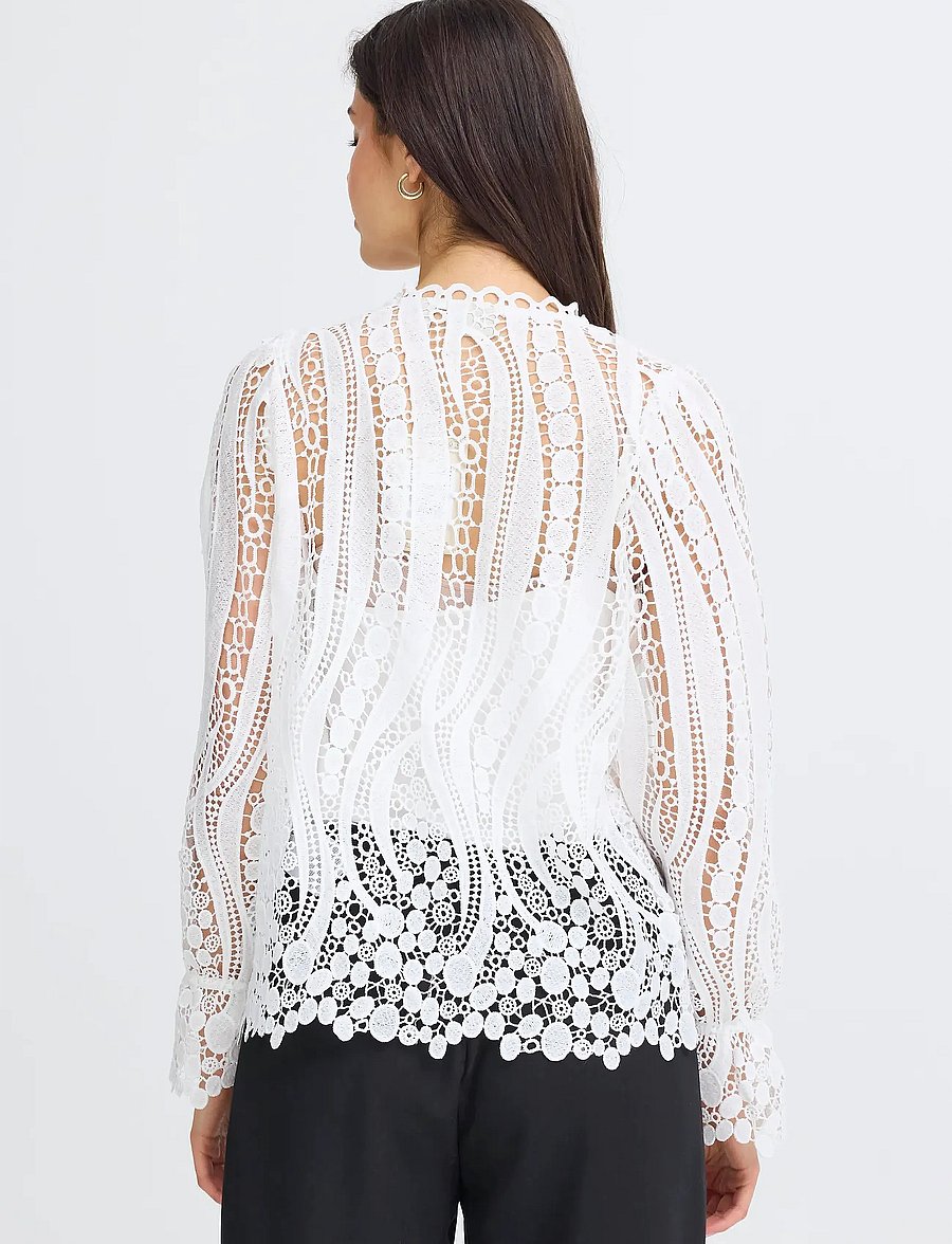 Fransa - FRBELLE BL 2 - long sleeved blouses - whisper white - 4