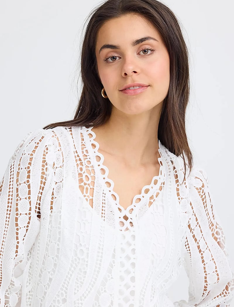 Fransa - FRBELLE BL 2 - blūzes ar garām piedurknēm - whisper white - 5