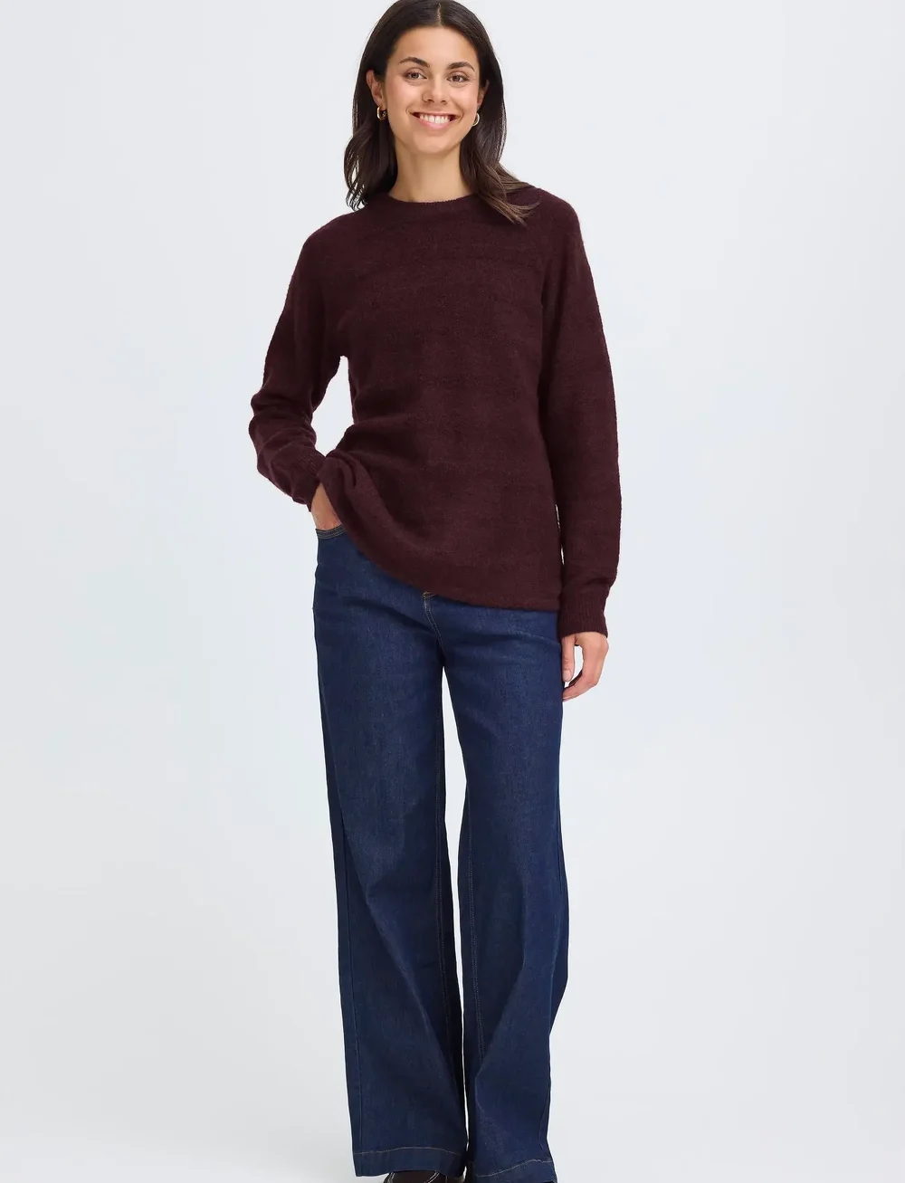 Fransa - FRSANNY PU 7 - jumpers - fudge melange - 0