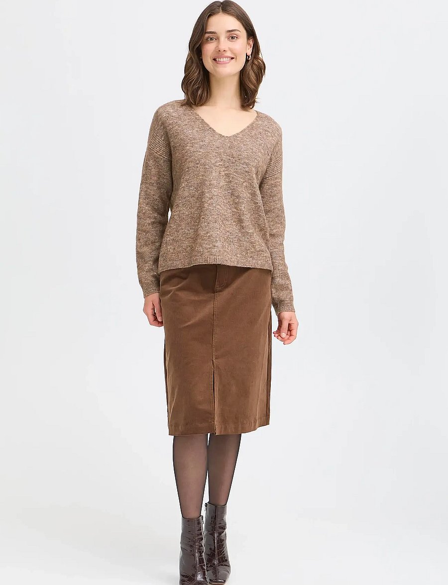 Fransa - FRSANNY PU 8 - pullover - cocoa melange - 0