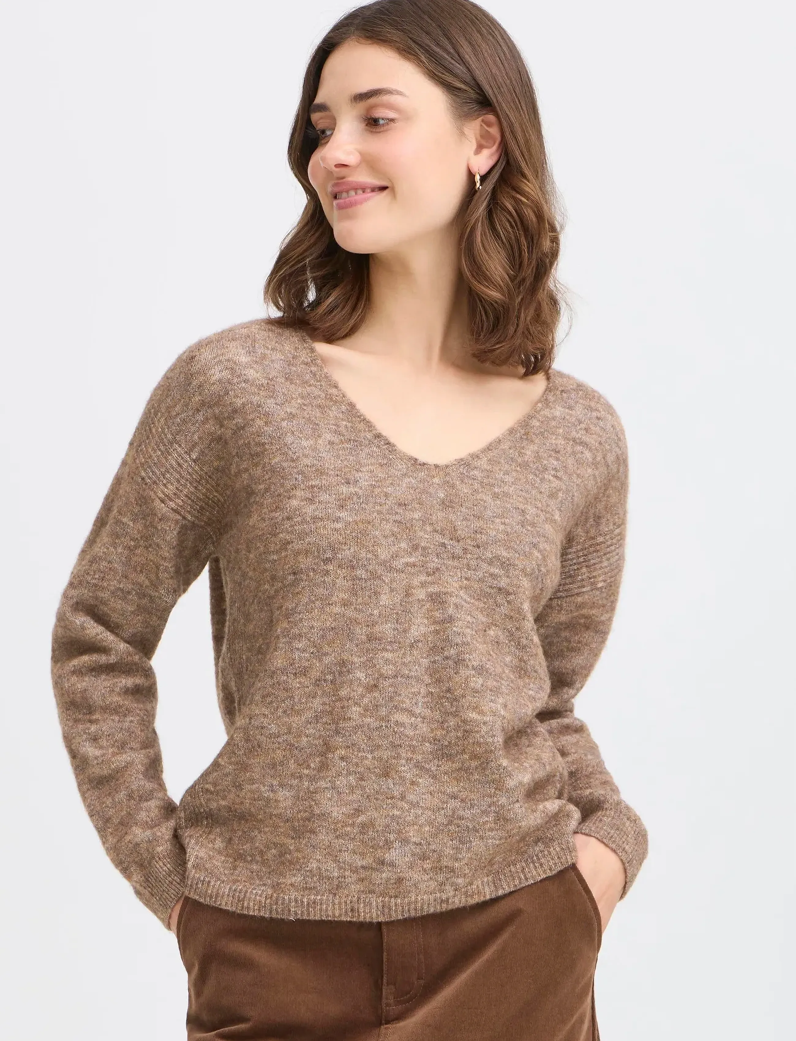 Fransa - FRSANNY PU 8 - pullover - cocoa melange - 3