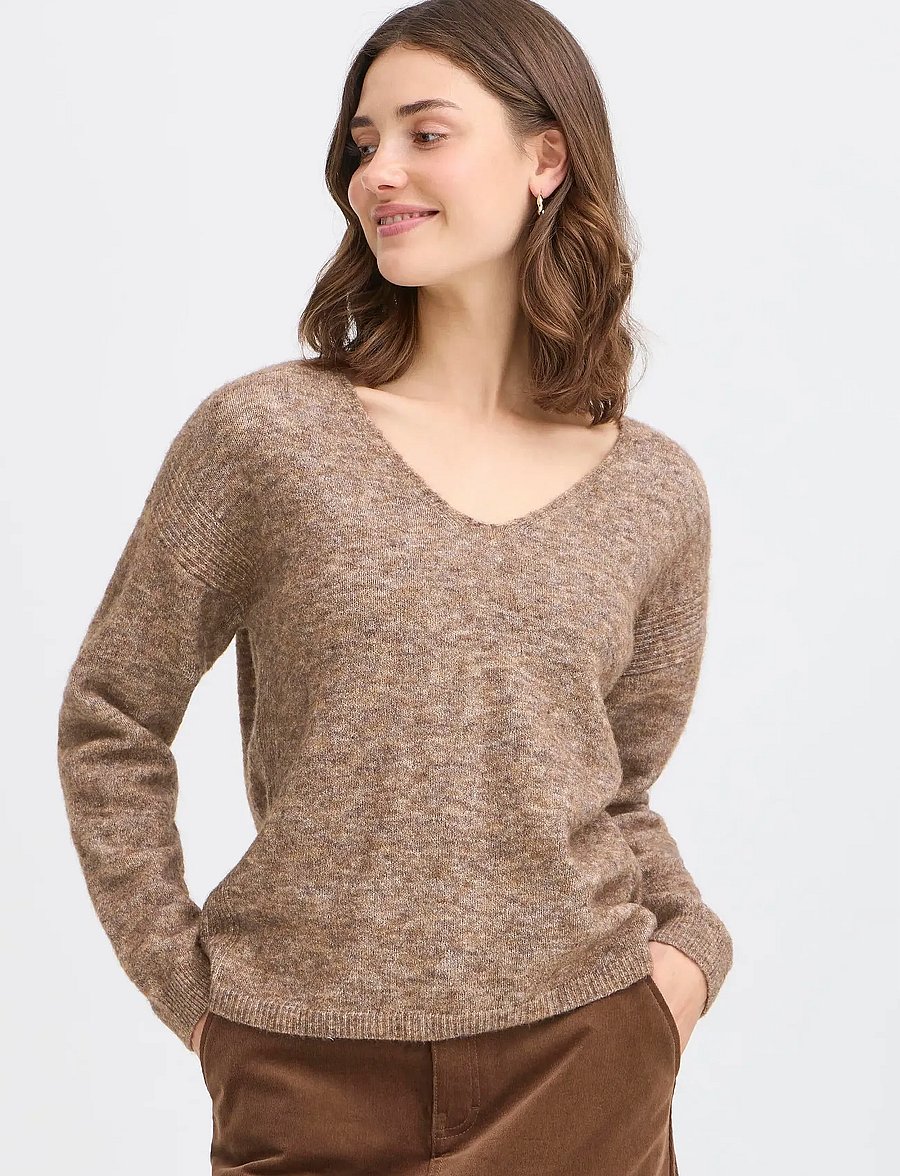 Fransa - FRSANNY PU 8 - pullover - cocoa melange - 3