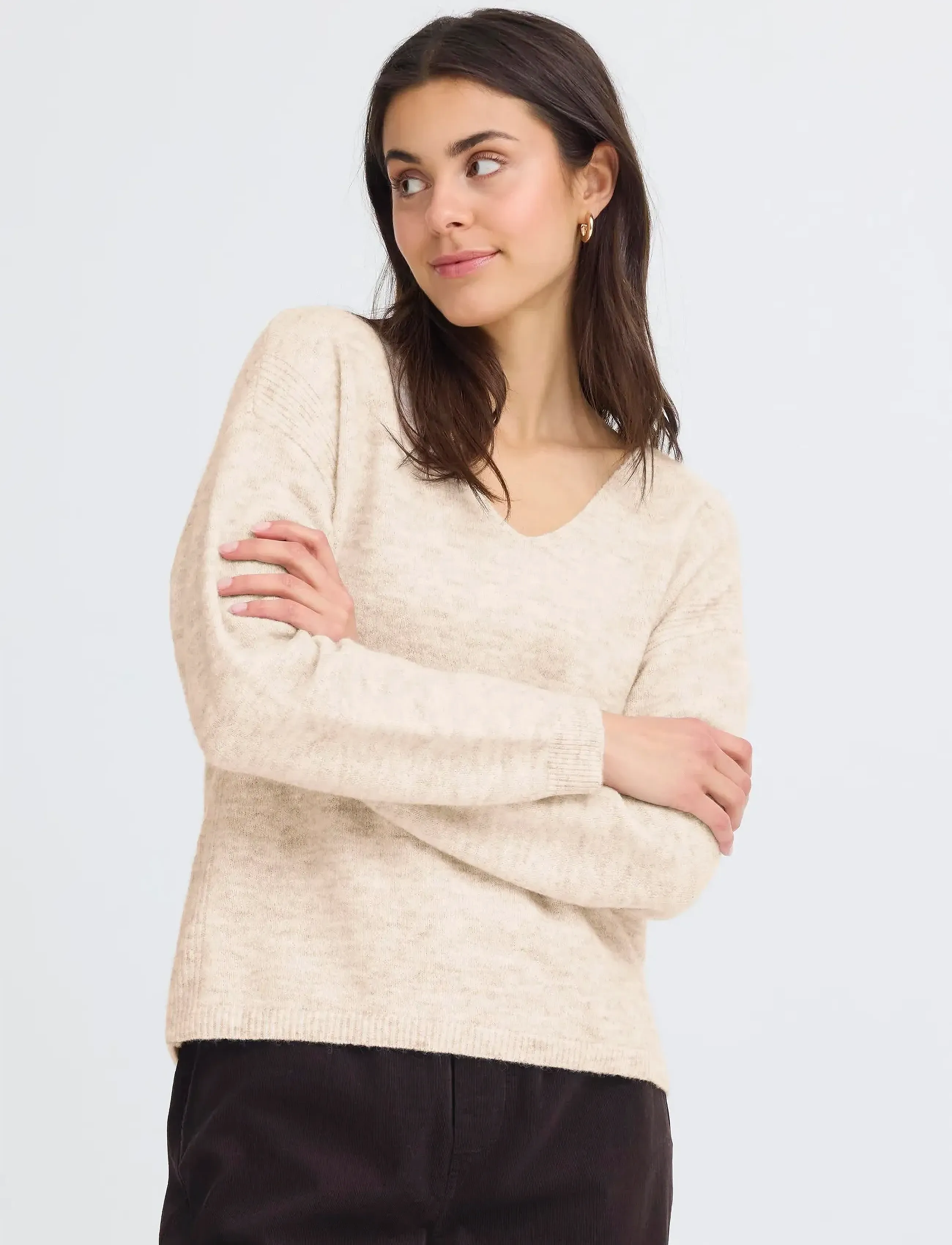 Fransa - FRSANNY PU 8 - trøjer - oatmeal melange - 3
