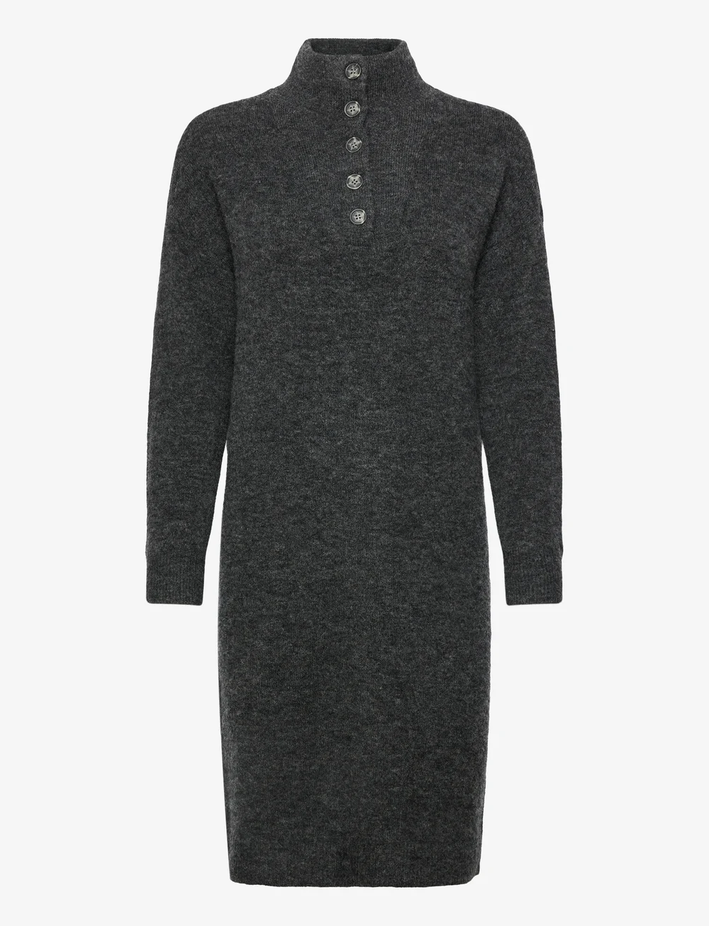 Fransa - FRSANNY DR 6 - knitted dresses - charcoal gray melange - 0