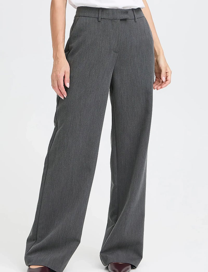 Fransa - FRABIGAIL PA 4 - kostymbyxor - gray pinstripe melange - 4