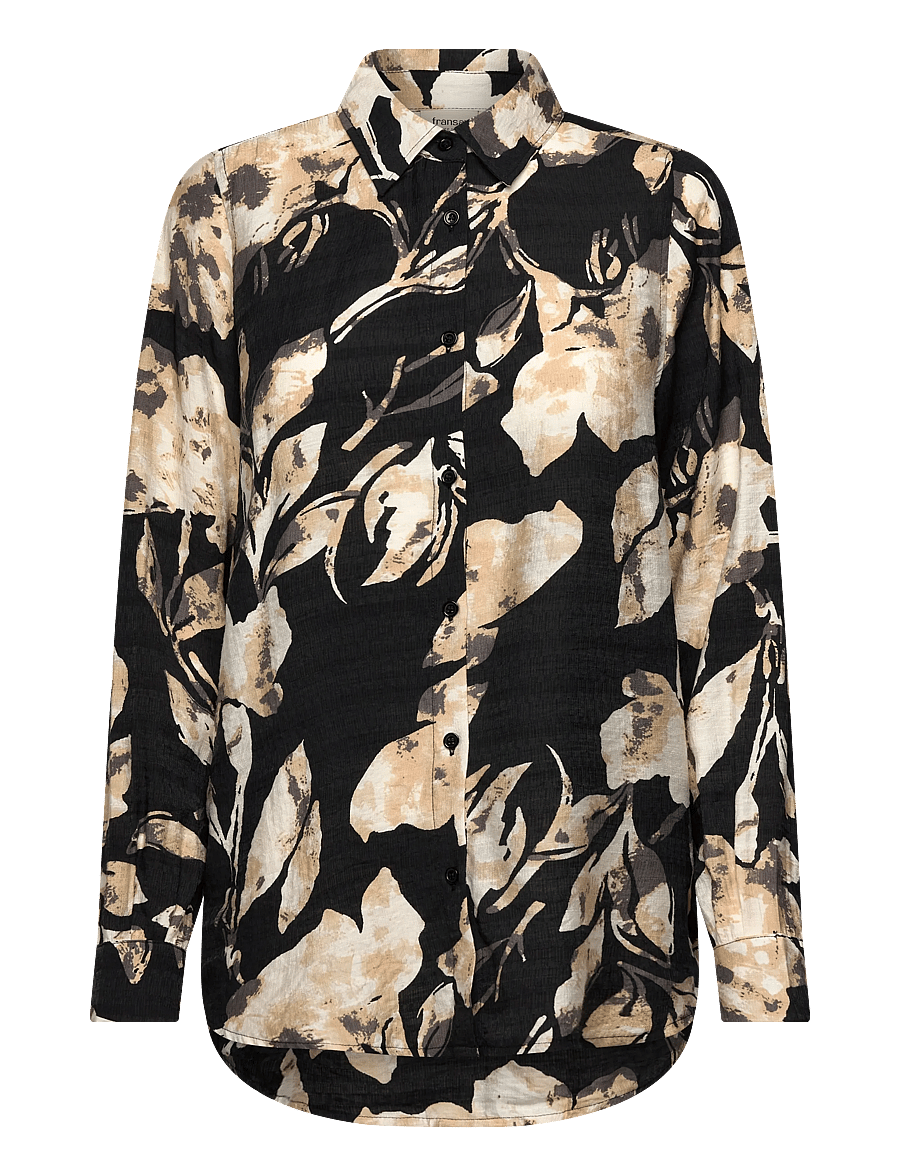 Fransa - FRARIANA SH 7 - langärmlige hemden - dis floral black - 0