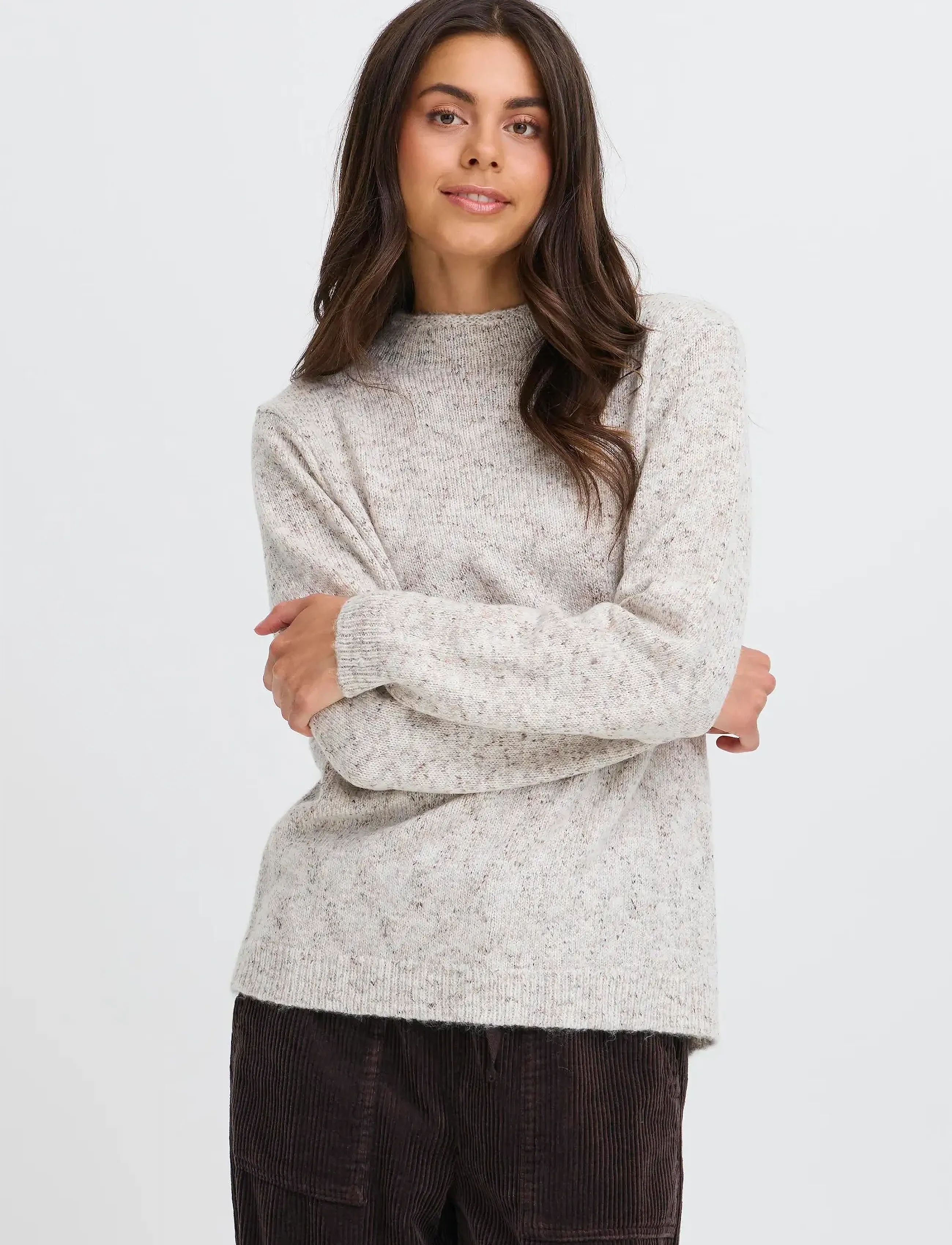 Fransa - FRJAMIE PU 1 - strikkegensere - cocoa multi - 3