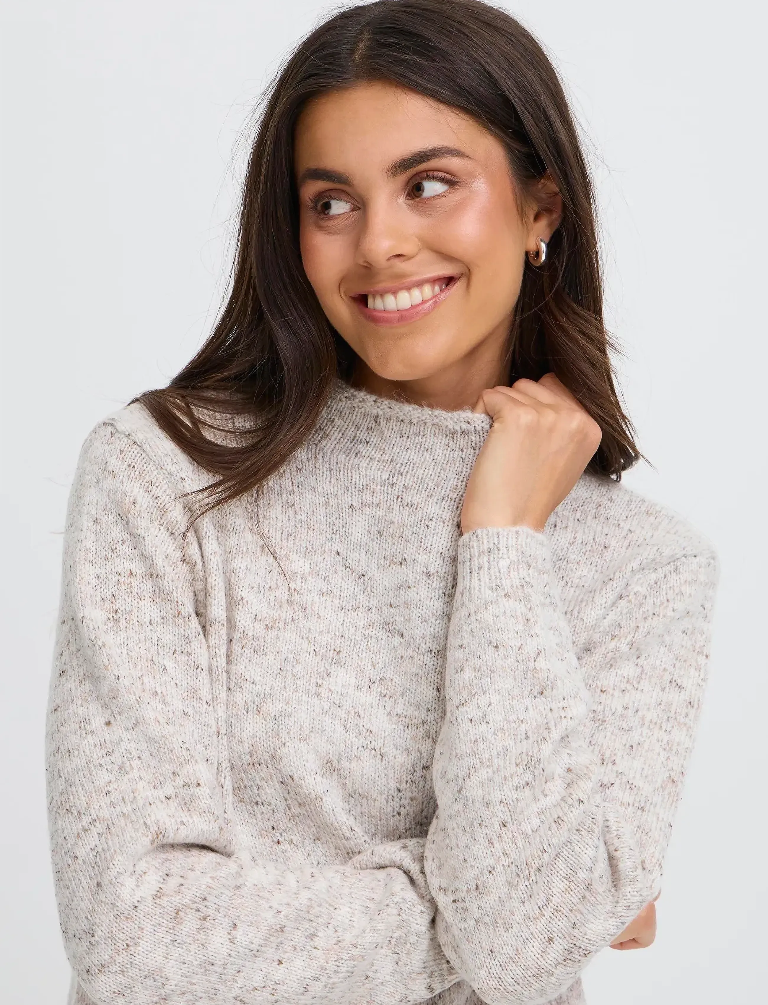 Fransa - FRJAMIE PU 1 - strikkegensere - cocoa multi - 4