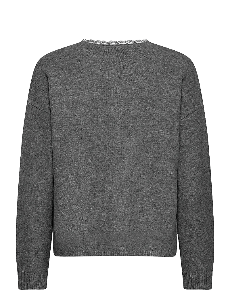 Fransa - FRELLEN PU 1 - stickade tröjor - gray pinstripe melange - 2