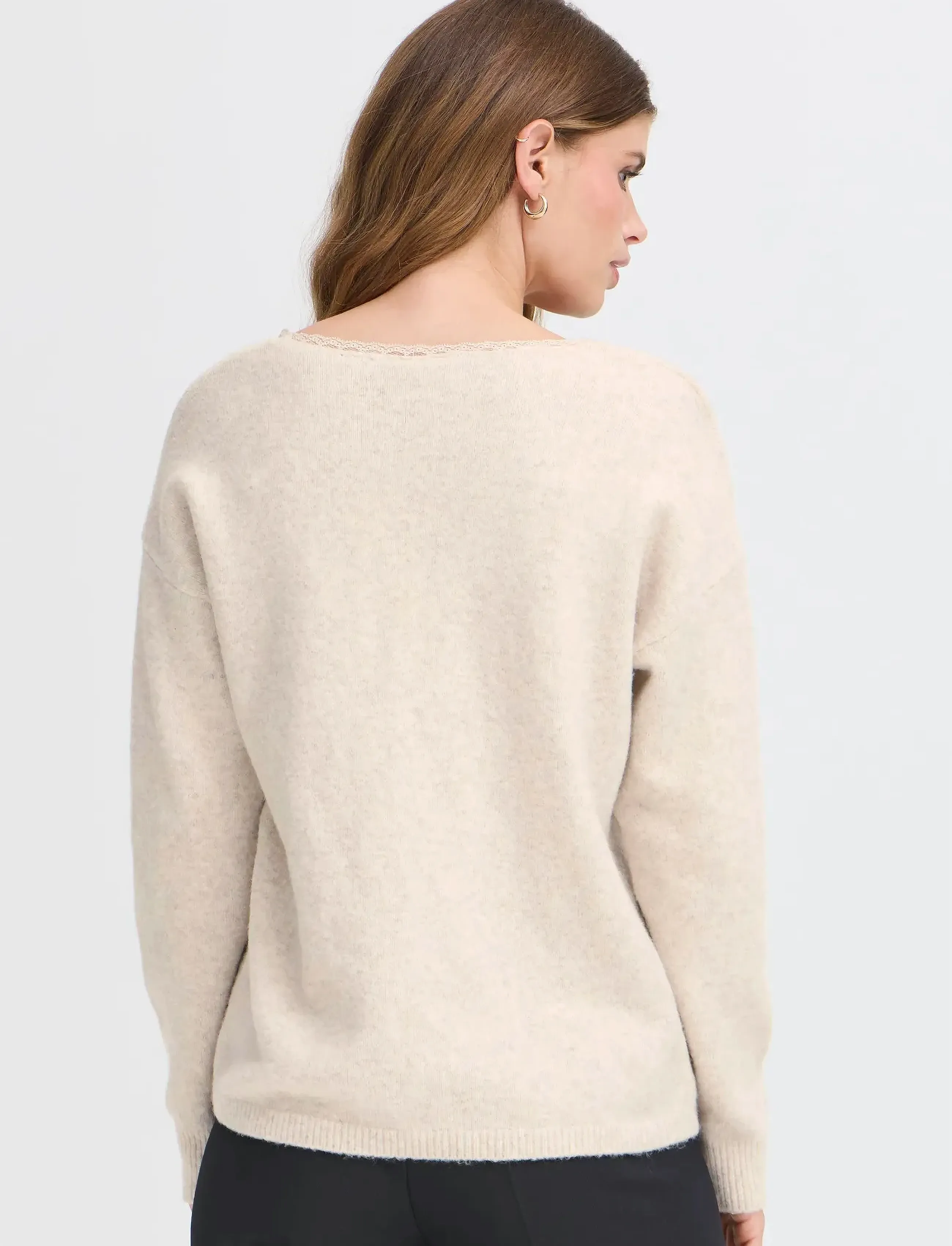 Fransa - FRELLEN PU 1 - pullover - oatmeal melange - 4