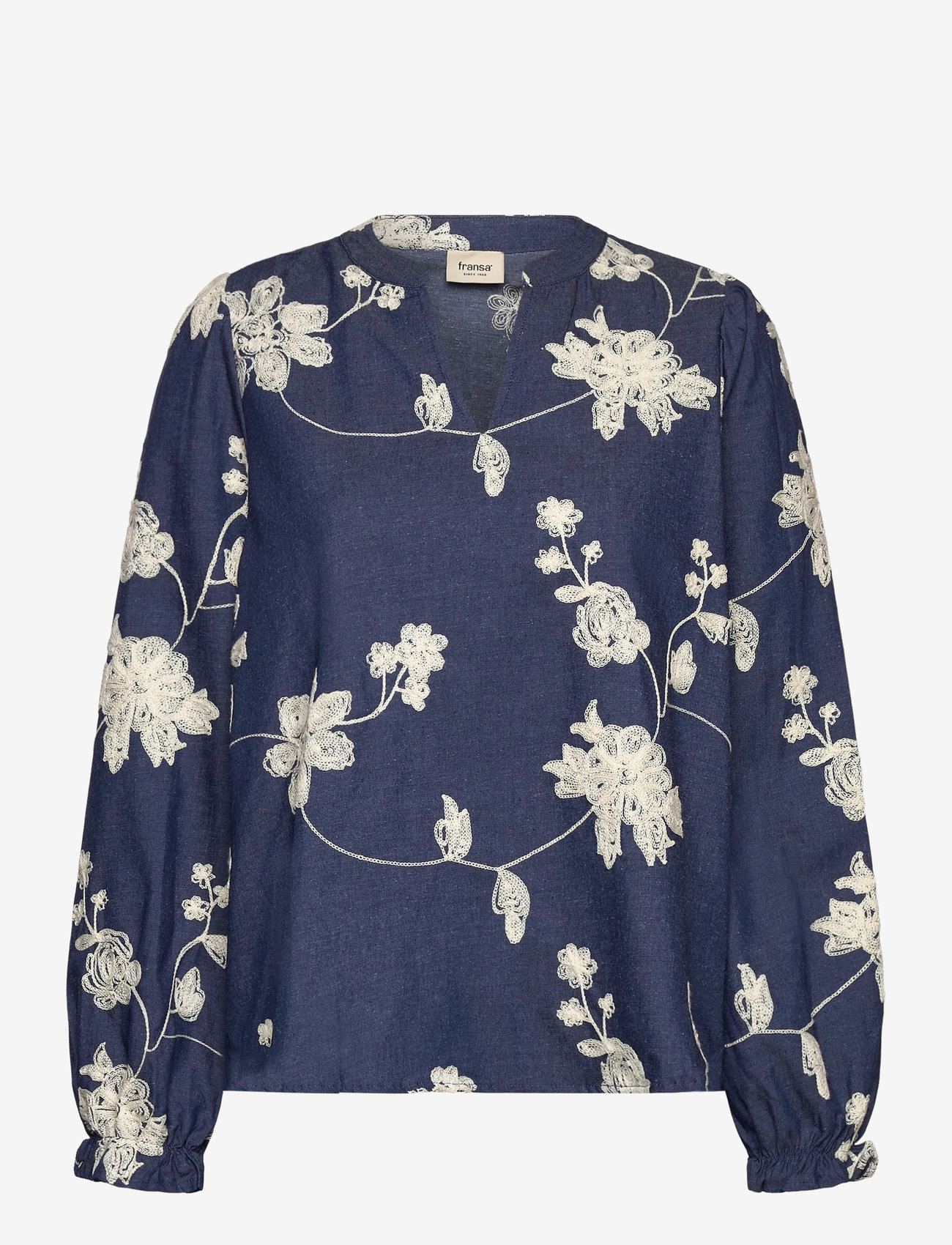 Fransa - FRDARANA BL 1 - langärmlige blusen - mid blue emb. - 0