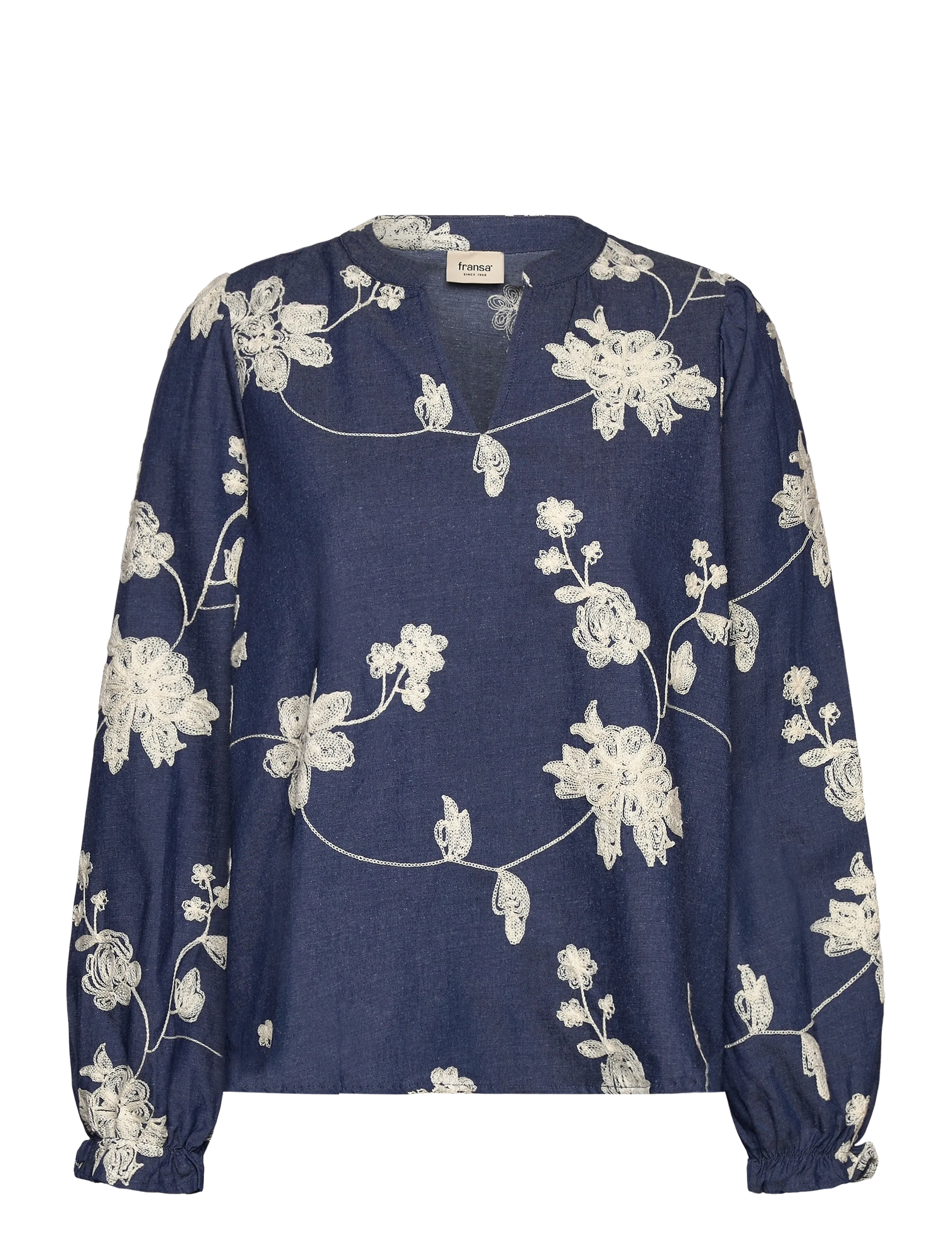 Fransa FRDARANA BL 1 - Transitional Layering - MID BLUE EMB. / navy