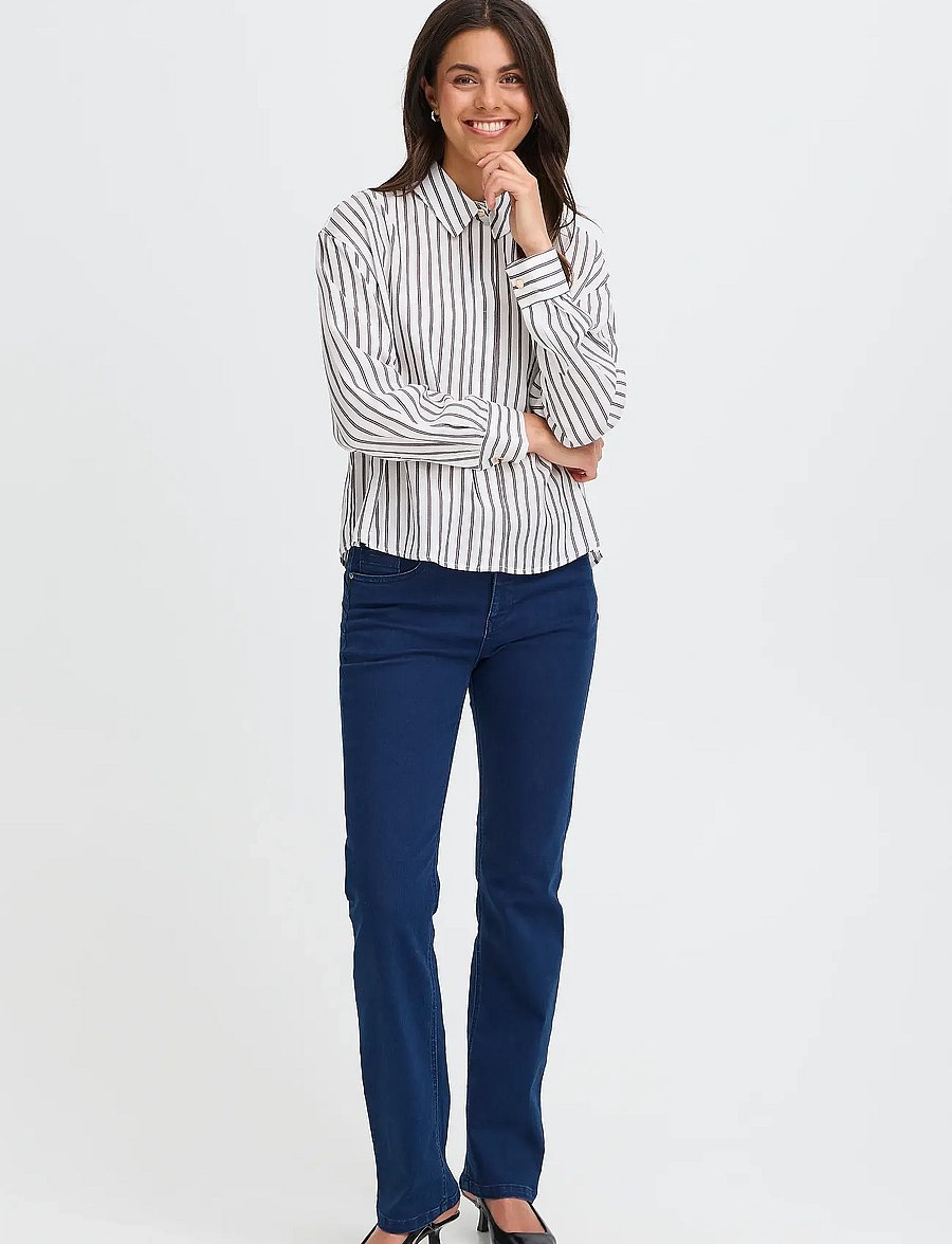 Fransa - FRVIOLET SH 1 - langærmede skjorter - fudge stripe - 0