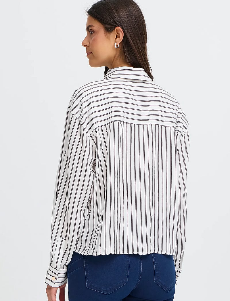 Fransa - FRVIOLET SH 1 - långärmade skjortor - fudge stripe - 4