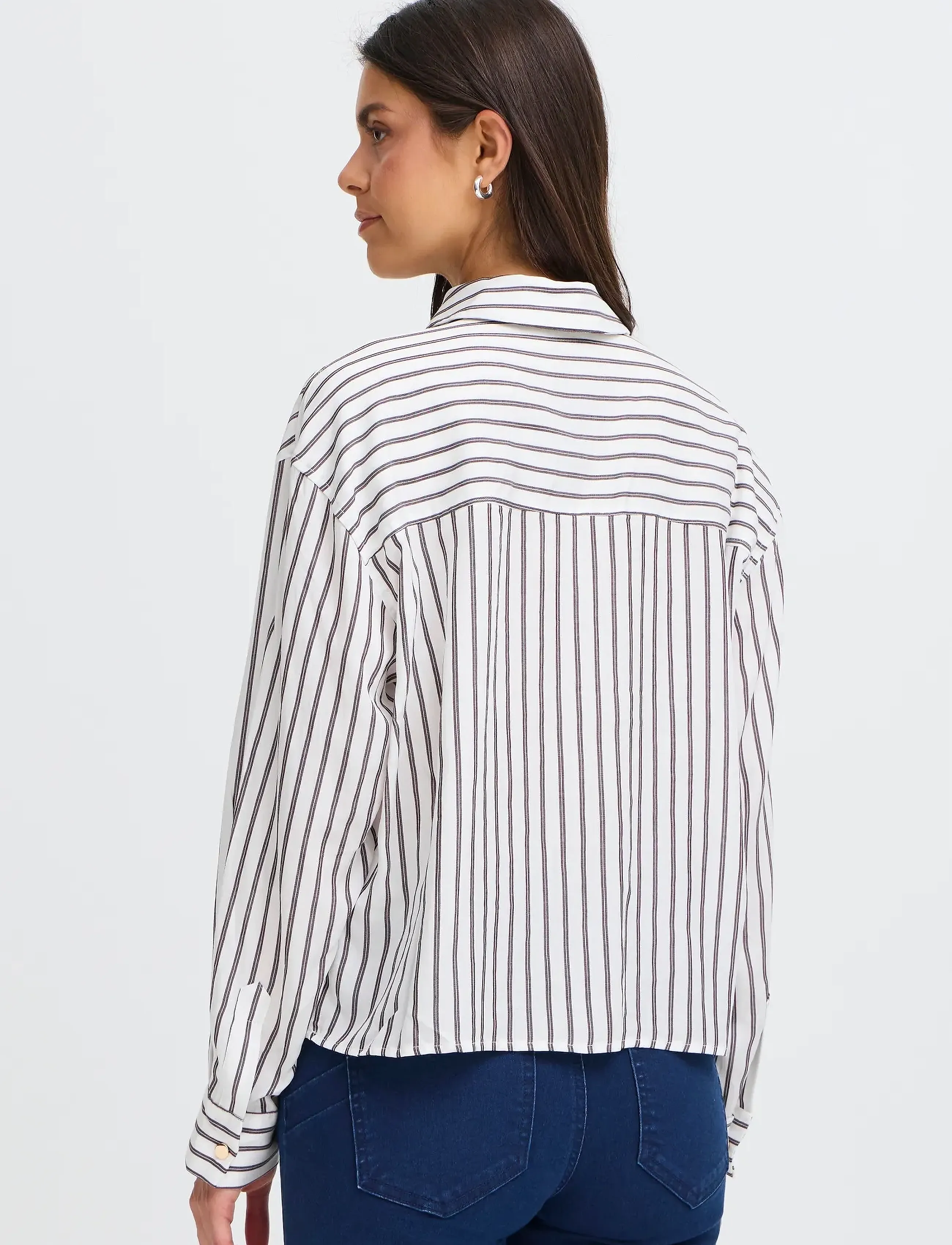 Fransa - FRVIOLET SH 1 - langærmede skjorter - fudge stripe - 4