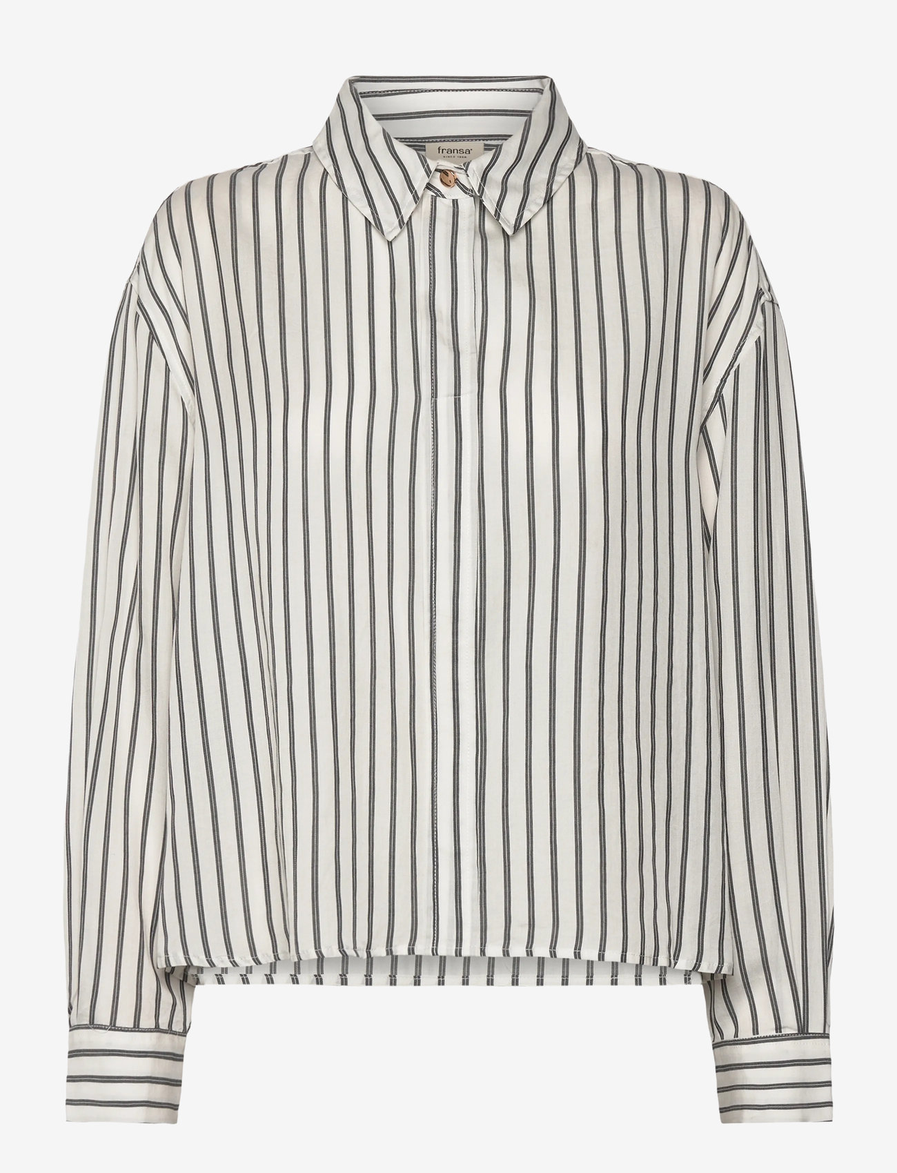 Fransa - FRVIOLET SH 1 - långärmade skjortor - gray pin stripe - 1