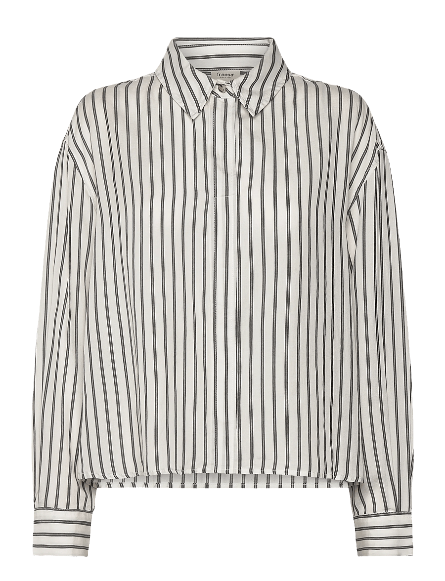 Fransa - FRVIOLET SH 1 - langärmlige hemden - gray pin stripe - 1