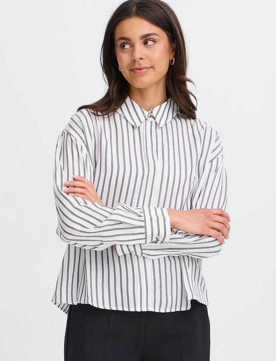Fransa - FRVIOLET SH 1 - langärmlige hemden - gray pin stripe - 3