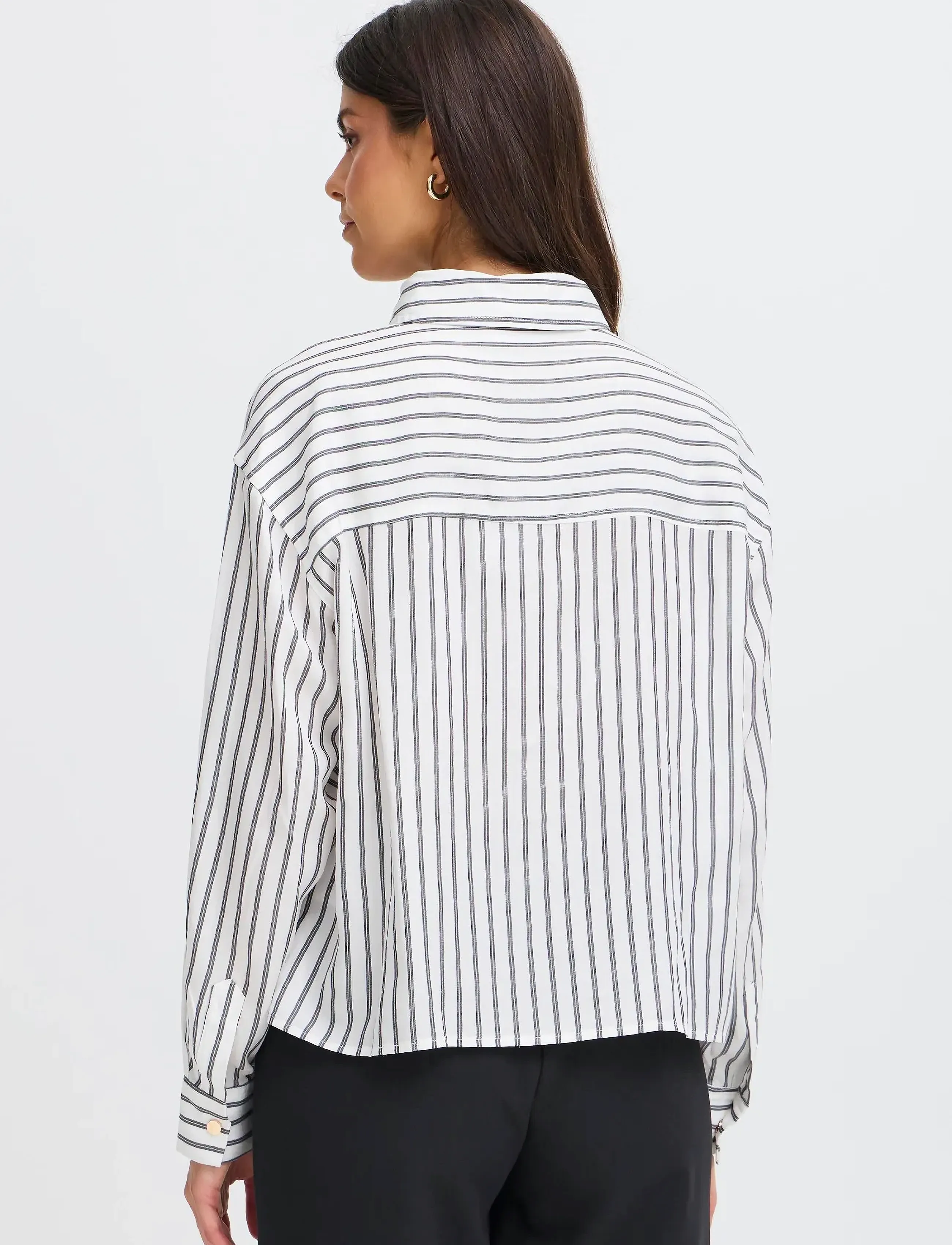 Fransa - FRVIOLET SH 1 - langærmede skjorter - gray pin stripe - 4