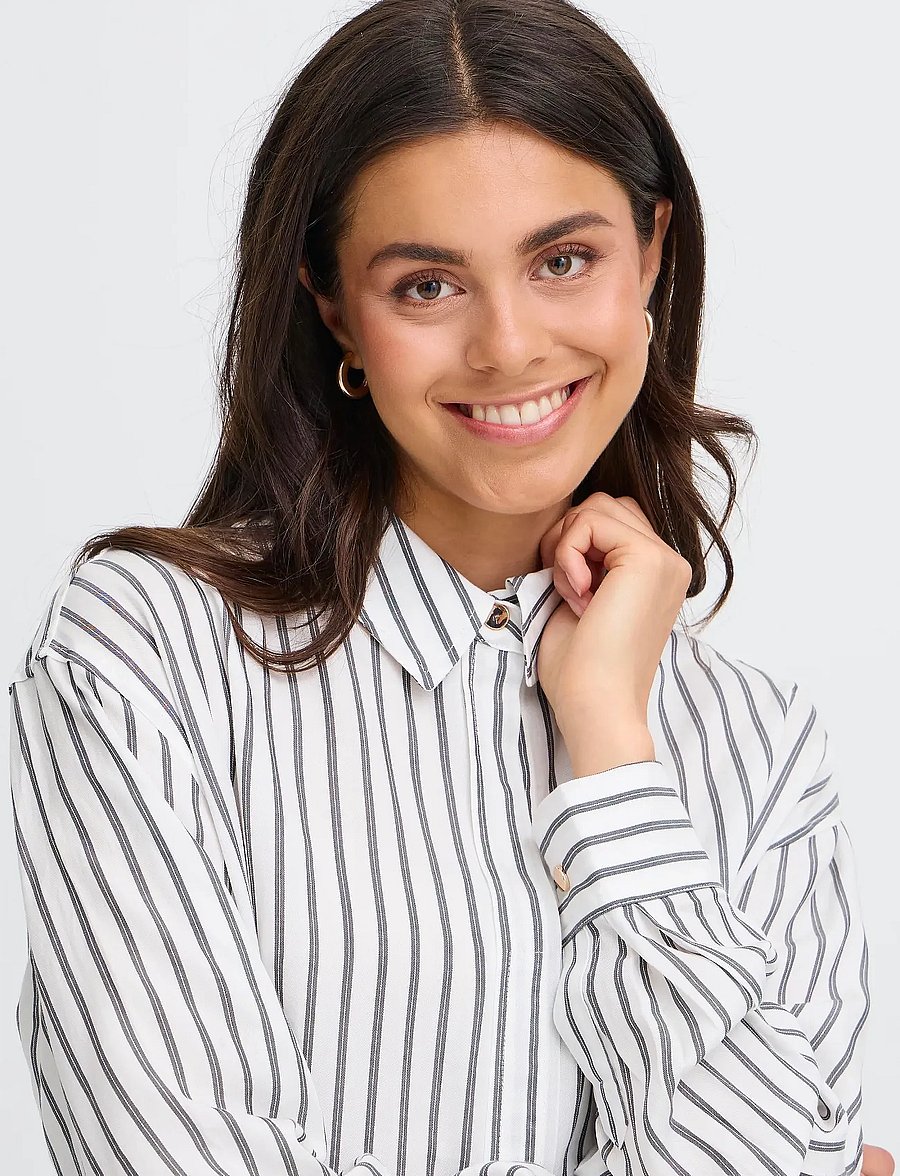 Fransa - FRVIOLET SH 1 - langärmlige hemden - gray pin stripe - 5