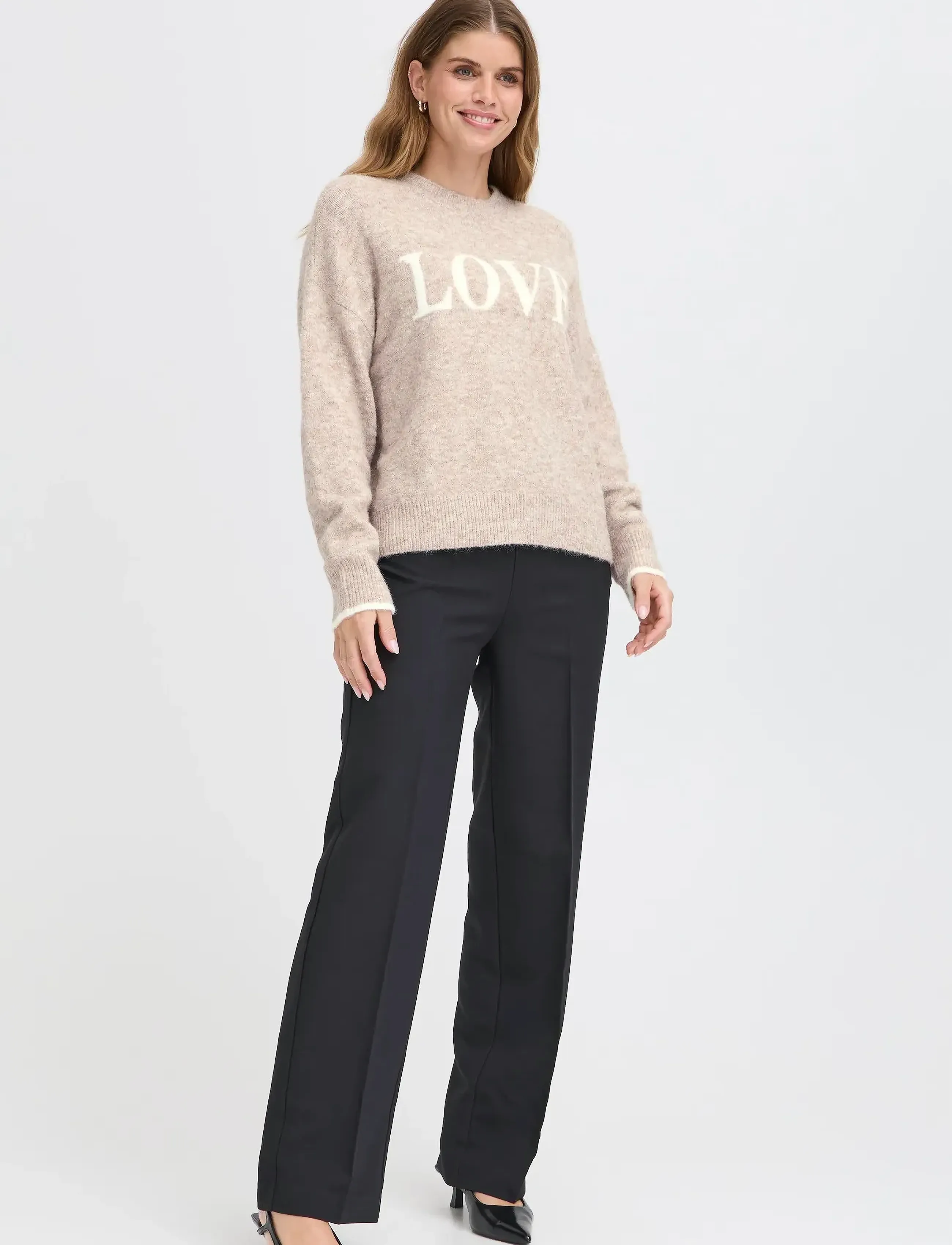 Fransa - FRFLORENCE PU 1 - trøjer - moon rock mel. text - 0