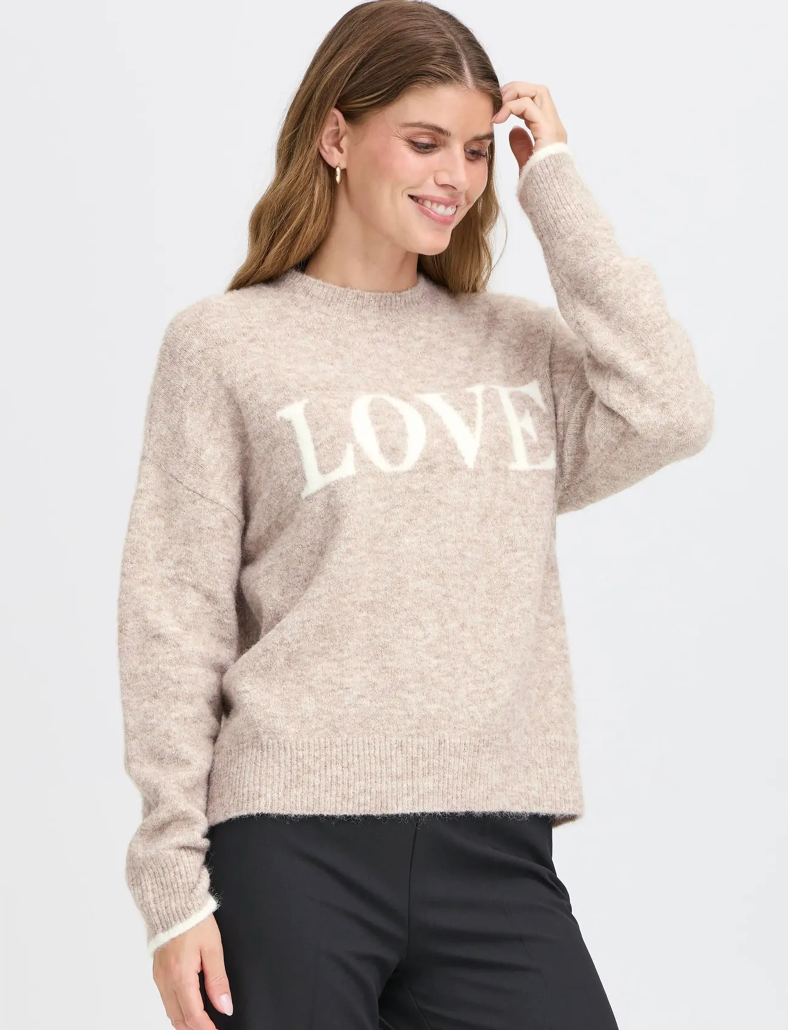 Fransa - FRFLORENCE PU 1 - trøjer - moon rock mel. text - 3