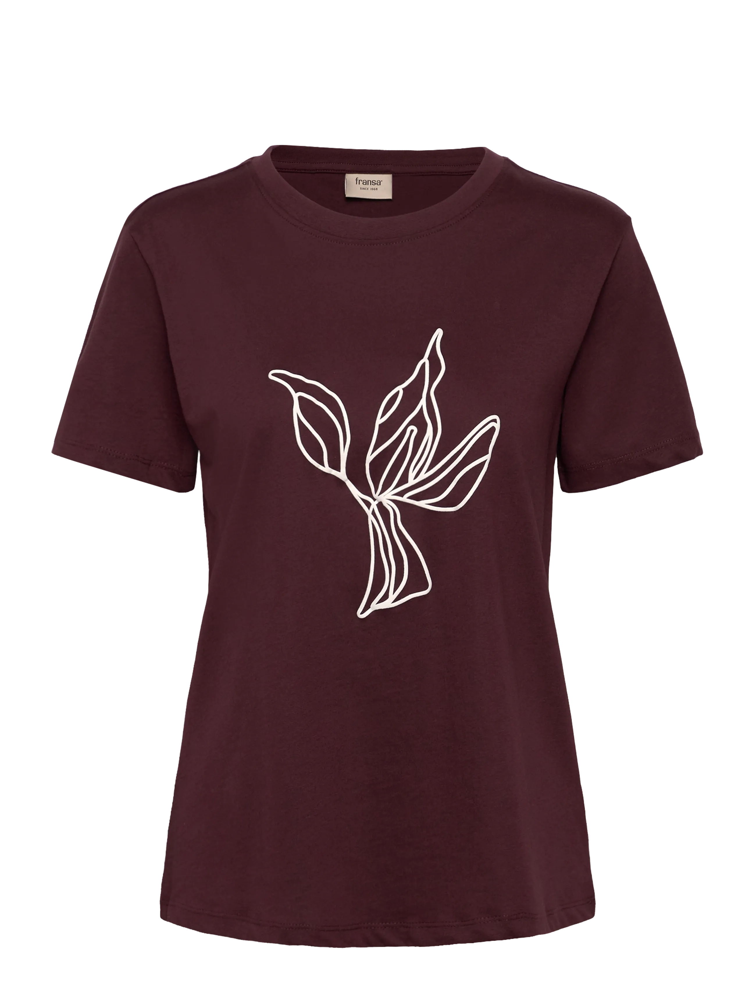 Fransa FRARIELLA TEE 1 - T-shirts & Tops - FUDGE PUFF / burgundy