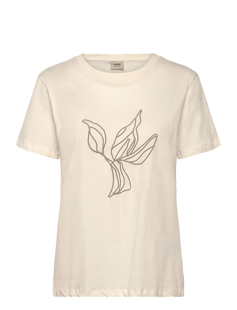 Fransa - FRARIELLA TEE 1 - t-särgid - whisper white puff - 0