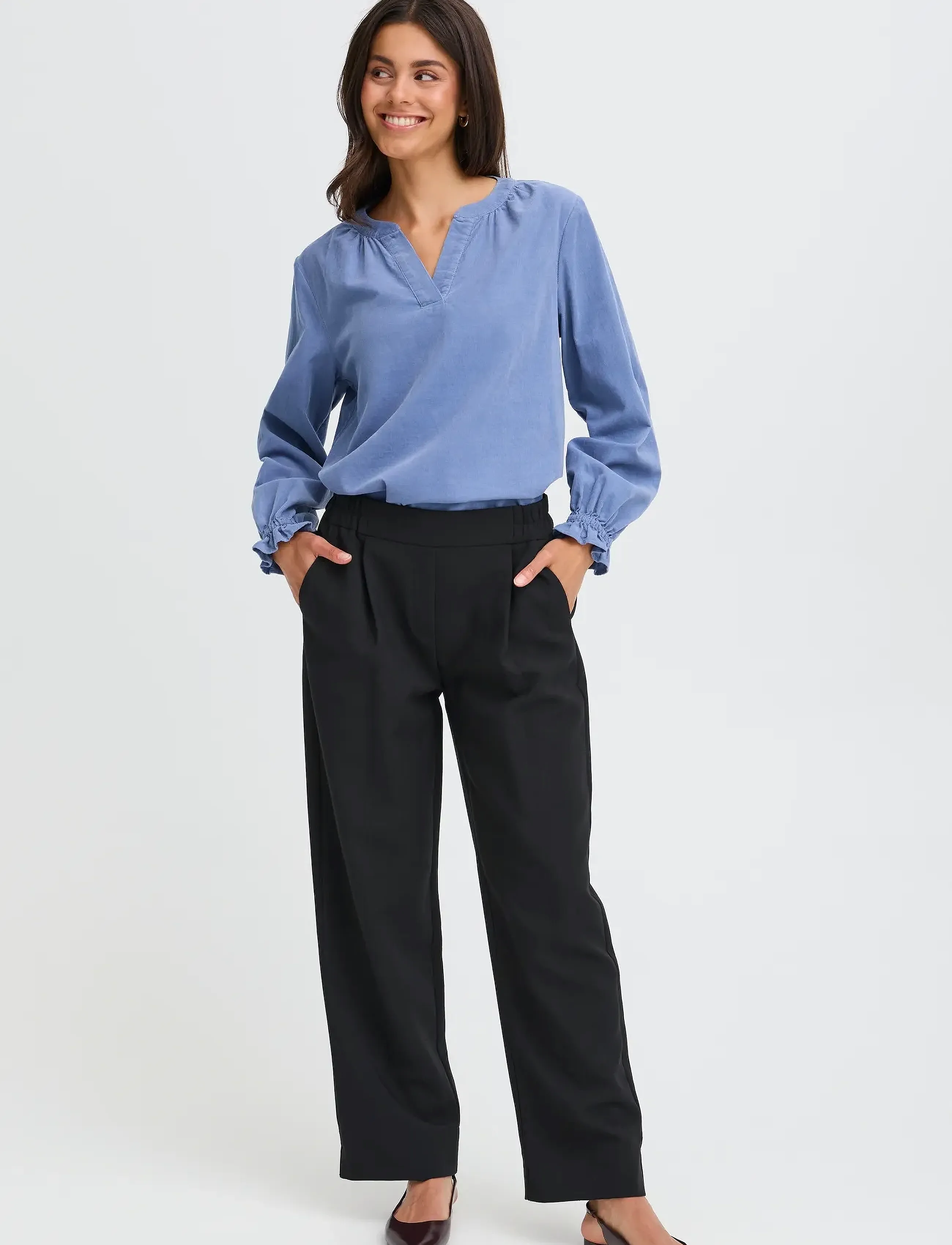 Fransa Frcory Bl 1, S, Navy, Bluser > Langærmede, Dame