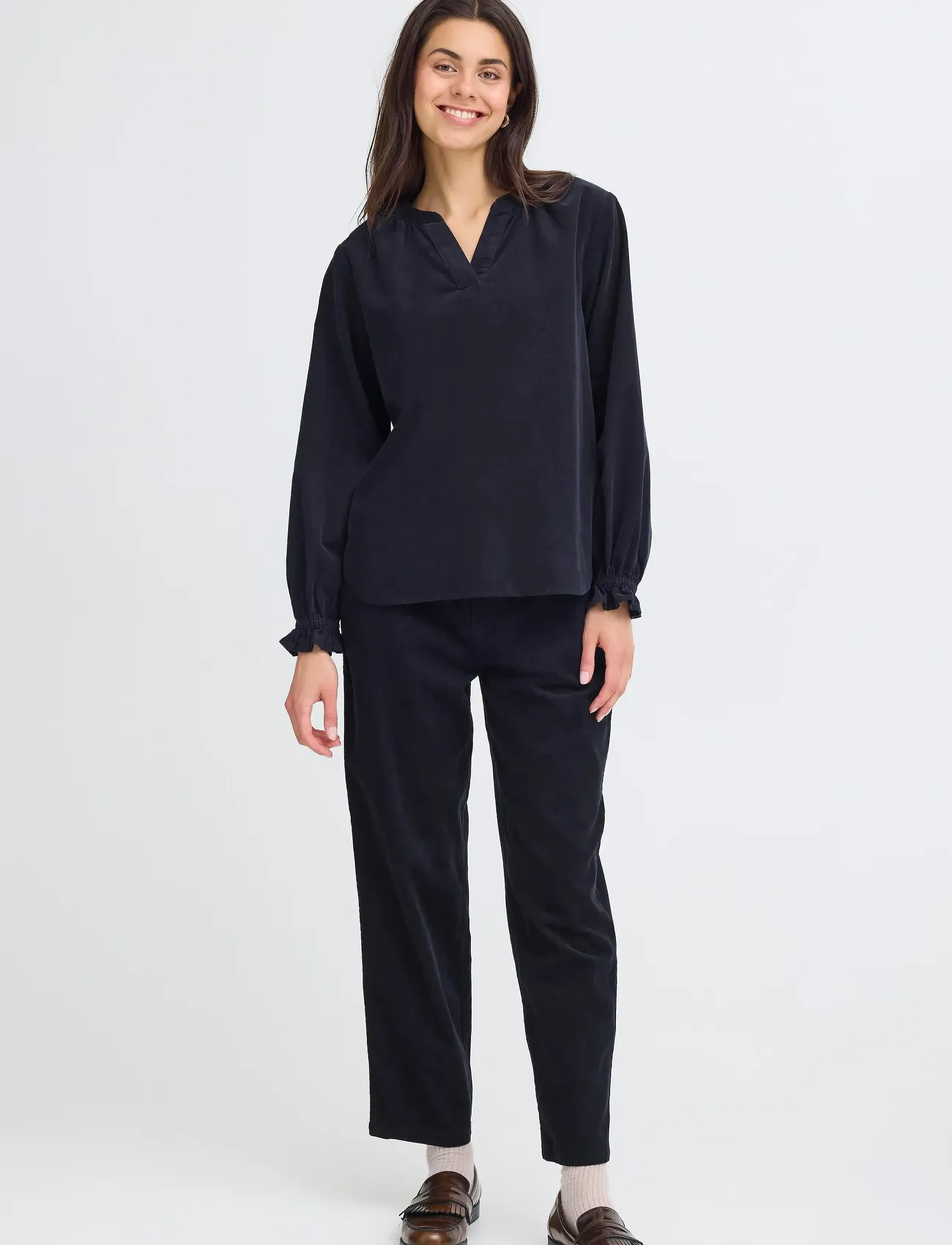 Fransa Frcory Bl 1, M, Navy, Bluser > Langærmede, Dame